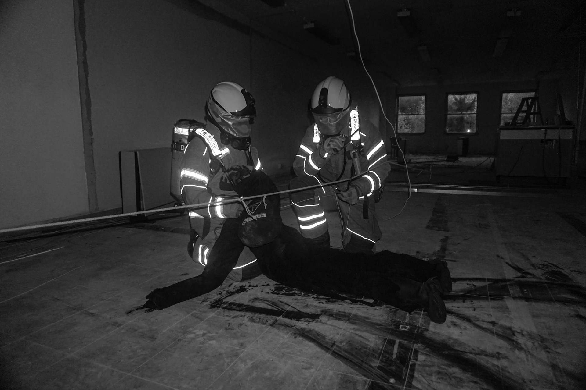 Firefighters Save The Day - Tring, UK - 2021 (FYI THIS IS A DUMMY NOT A DEAD BODY)