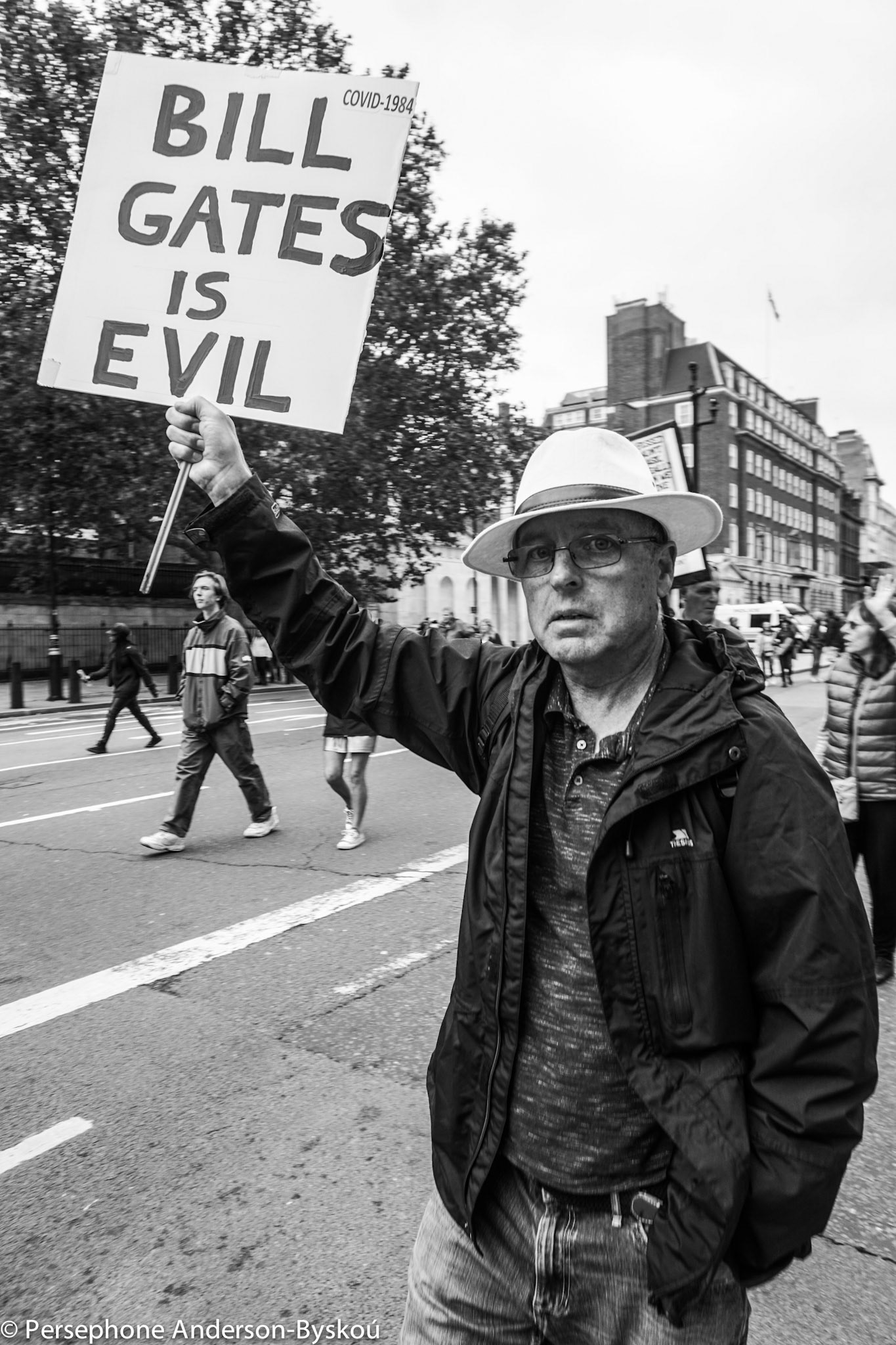Gates is Evil - Antivax Protest, London, UK - 2020