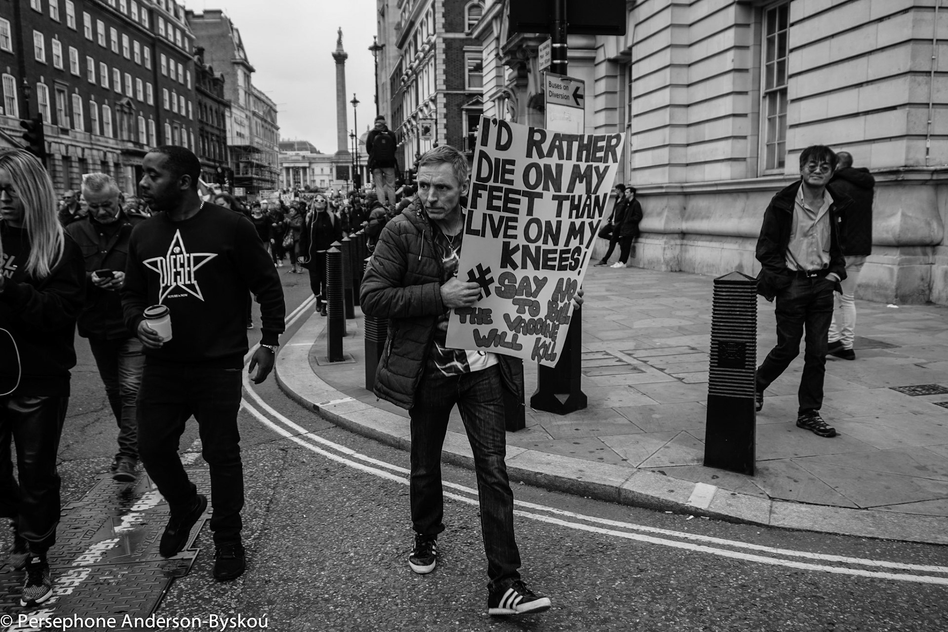 I'd Rather Die On My Feet - Antivax Protest, London, UK - 2020