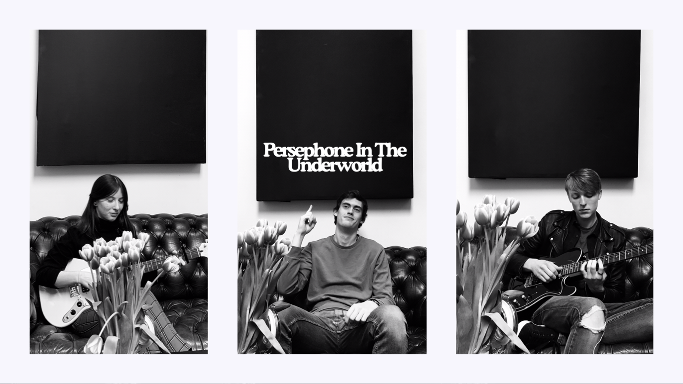 Persephone In The Underworld 1st band photo, Persephone (left), Robin (middle), Shaun (right)