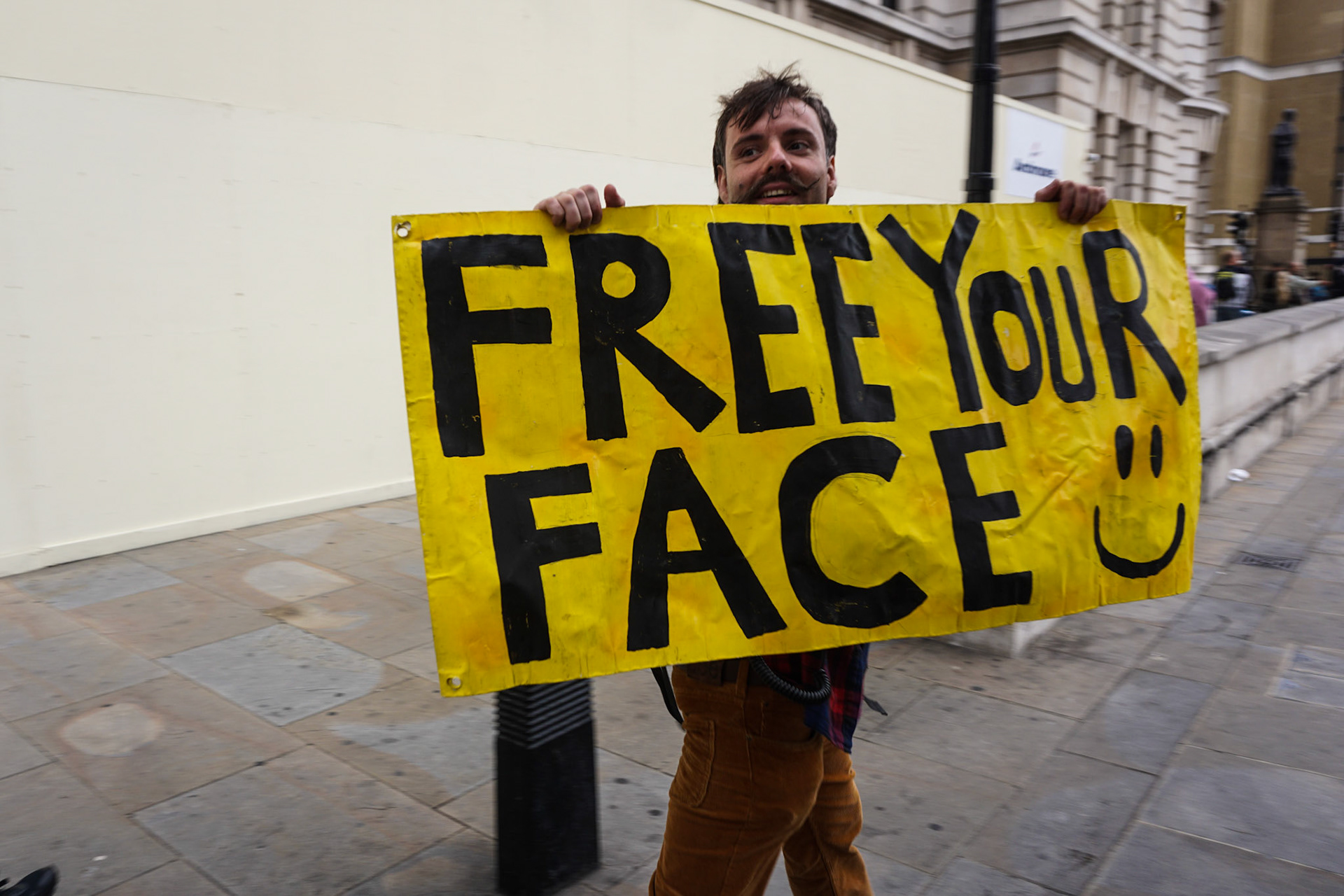 Smile - Antivax Protest, London, UK -  2020