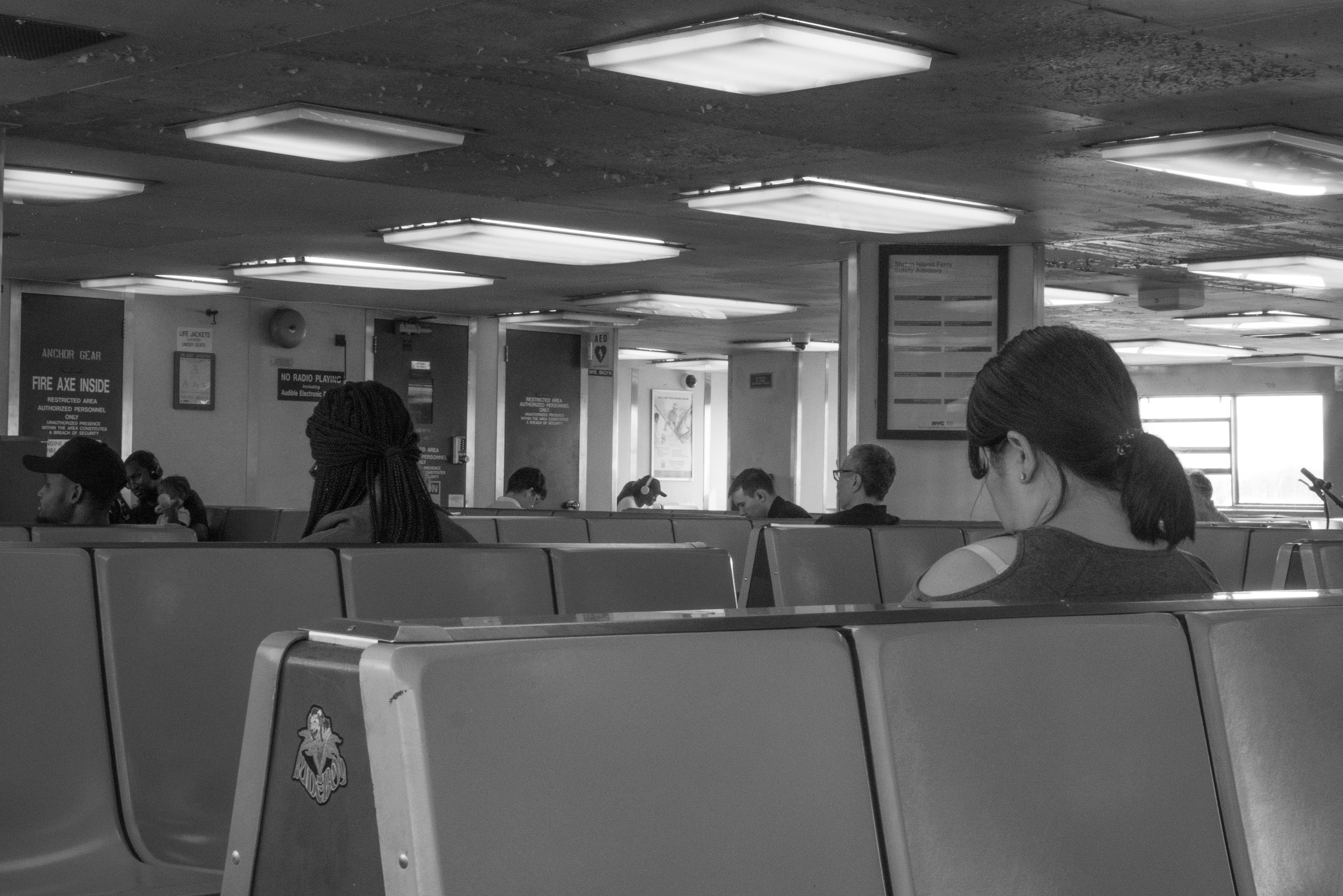 I can see yellow/orange seats.