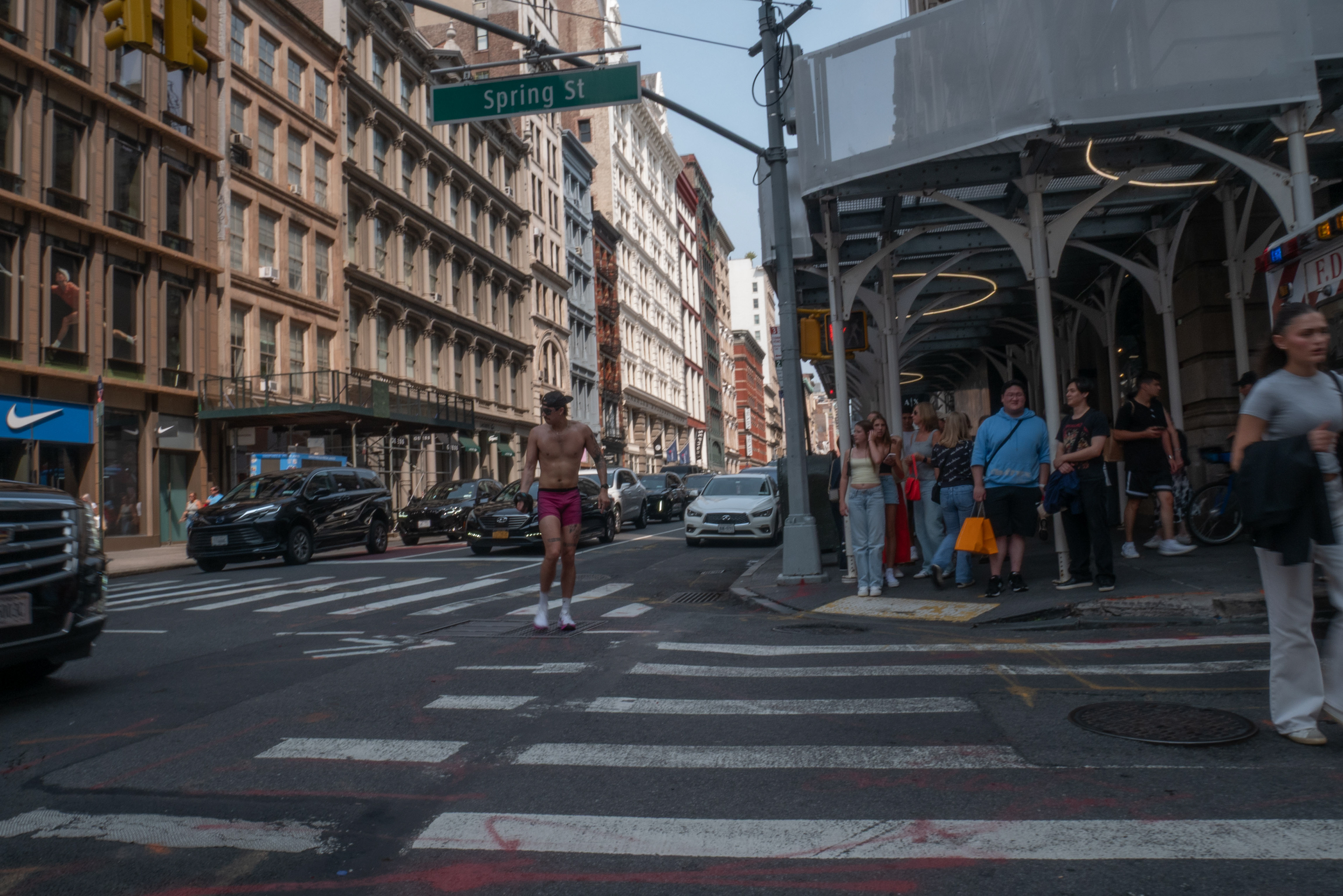 I can see another man in pink.