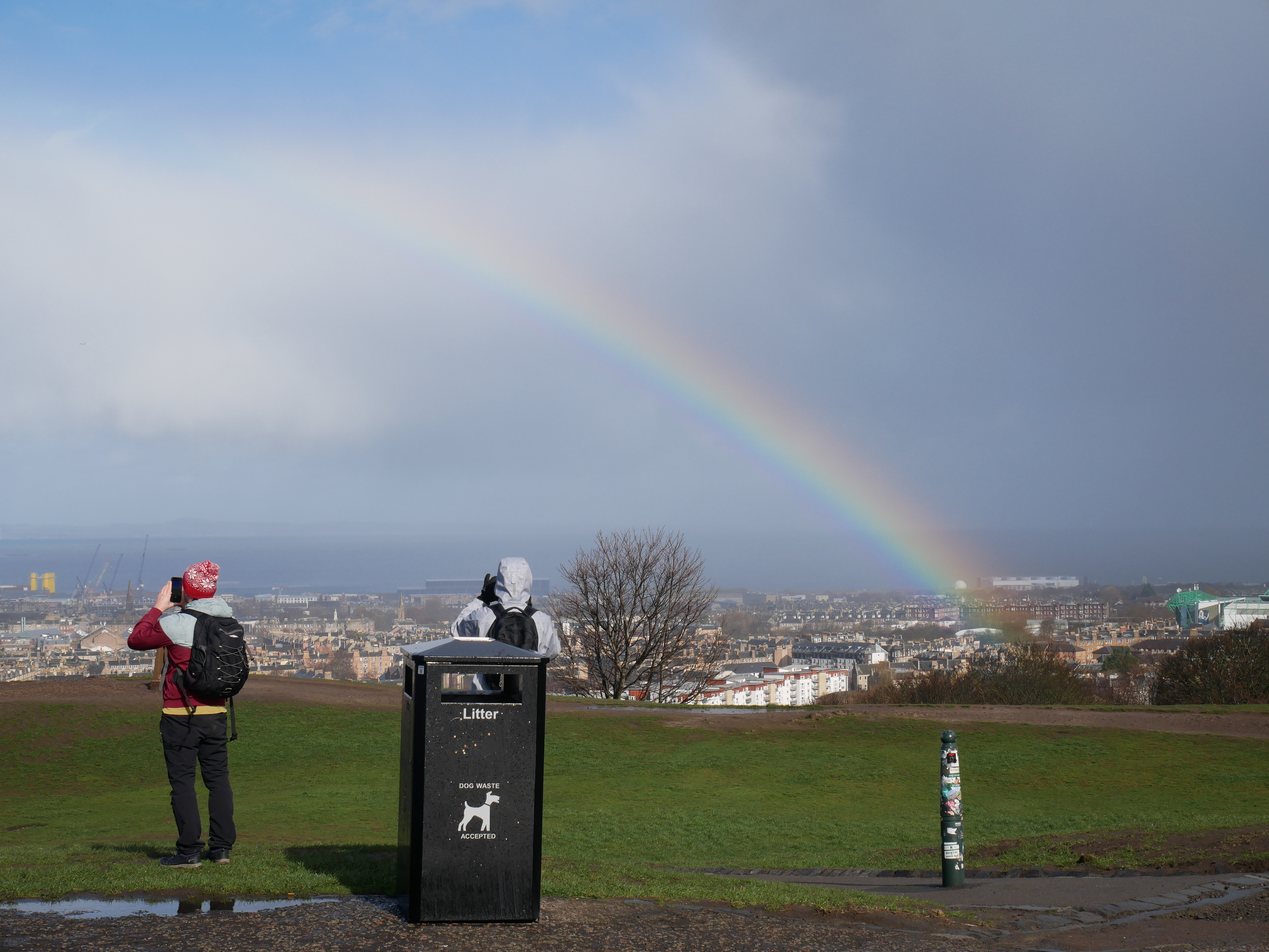 I can see a rainbow over Scotland.