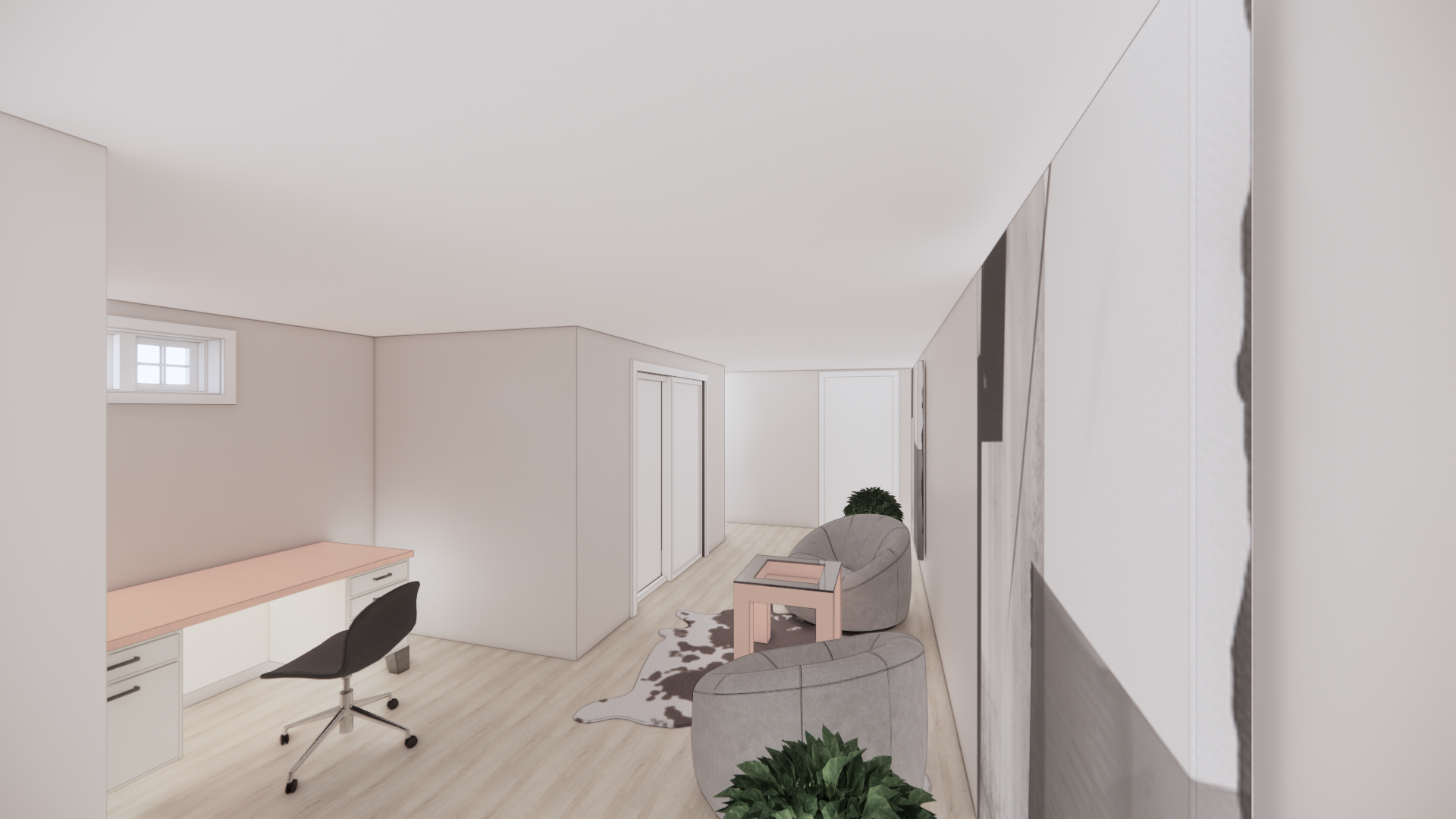 Proposed Design (Seating / Desk Area)