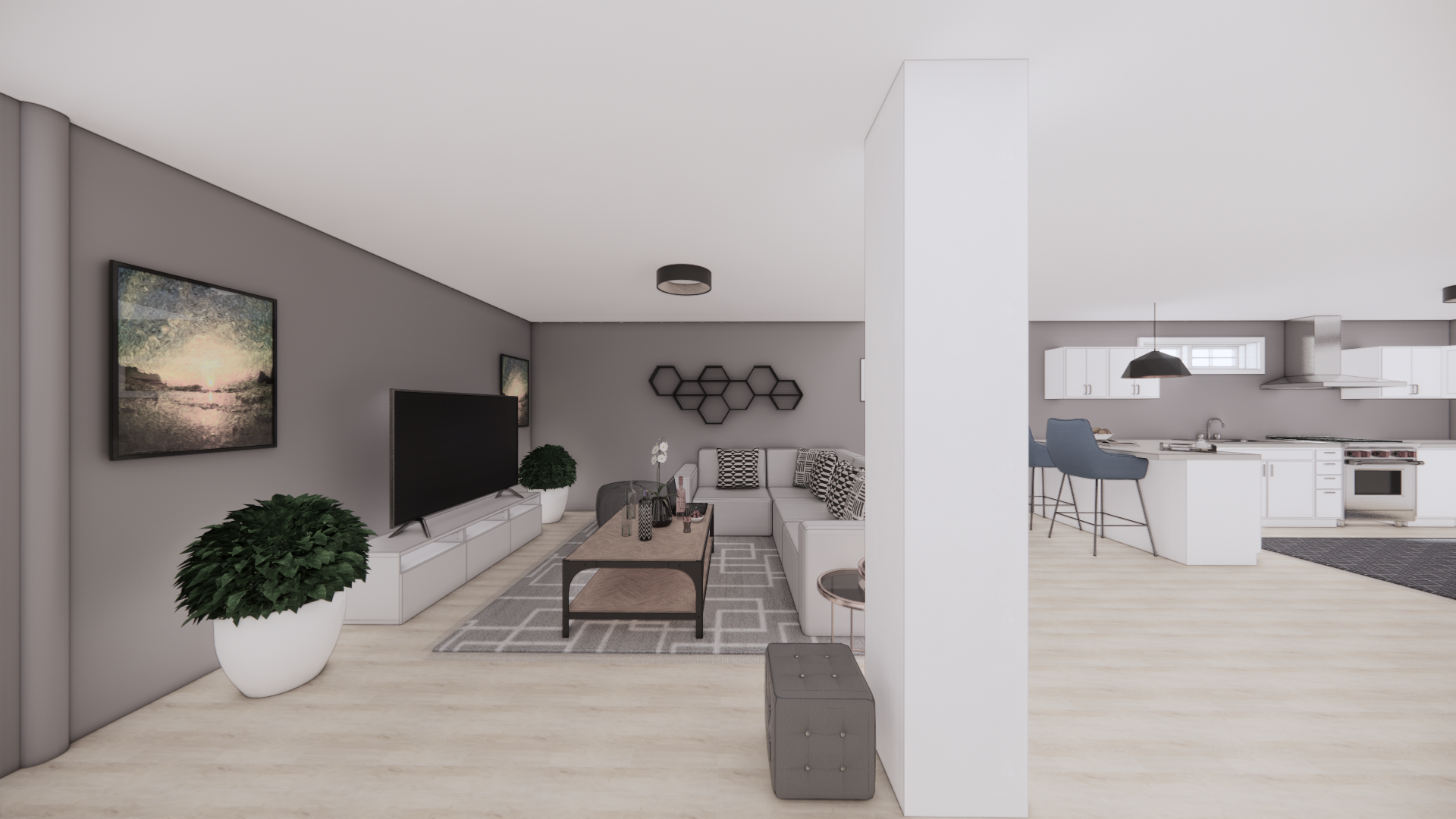 Living Room/Kitchen View