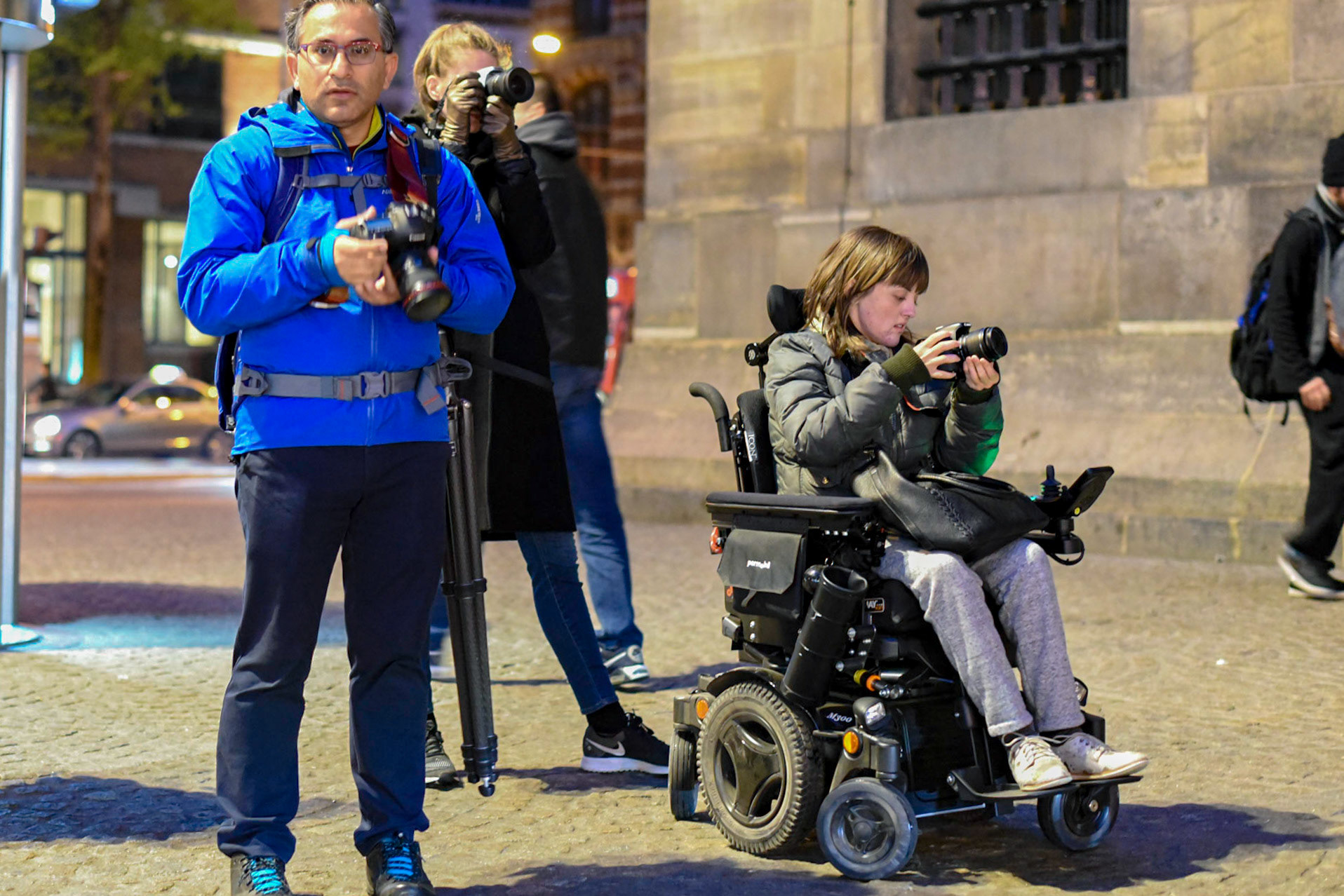 Taken during night tour at a funfair in Dam square