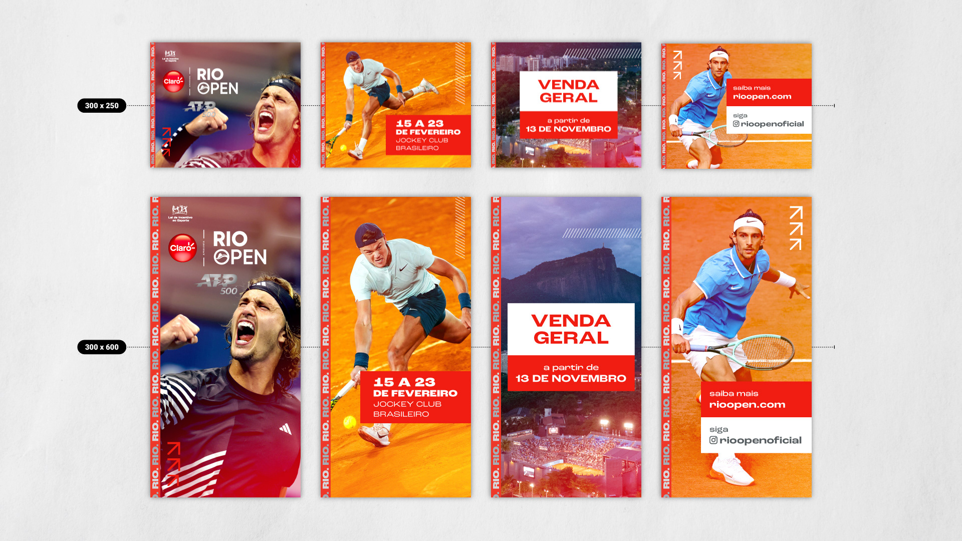 Banner storyboards for Rio Open.