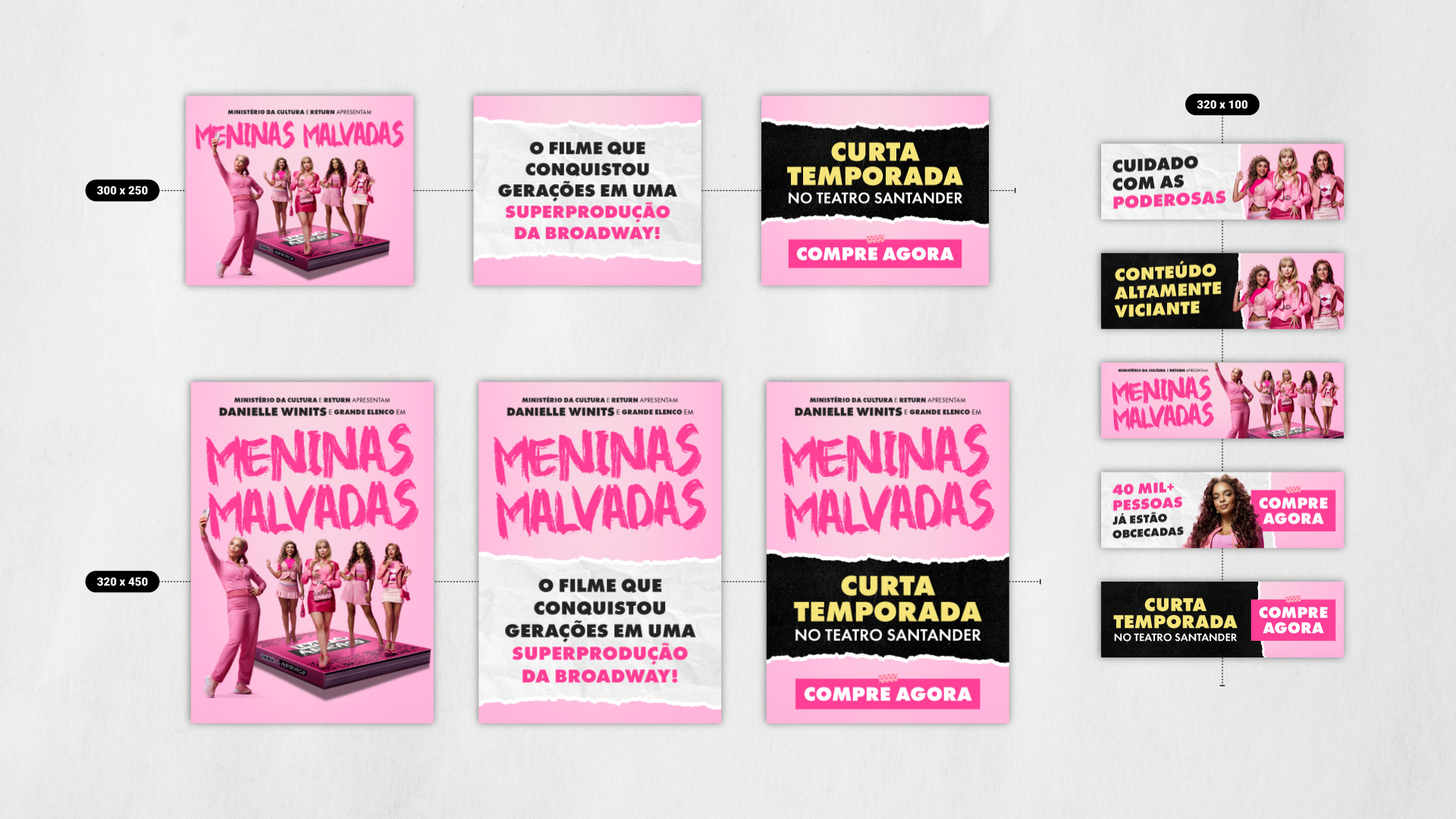 Banner storyboards for Mean Girls.