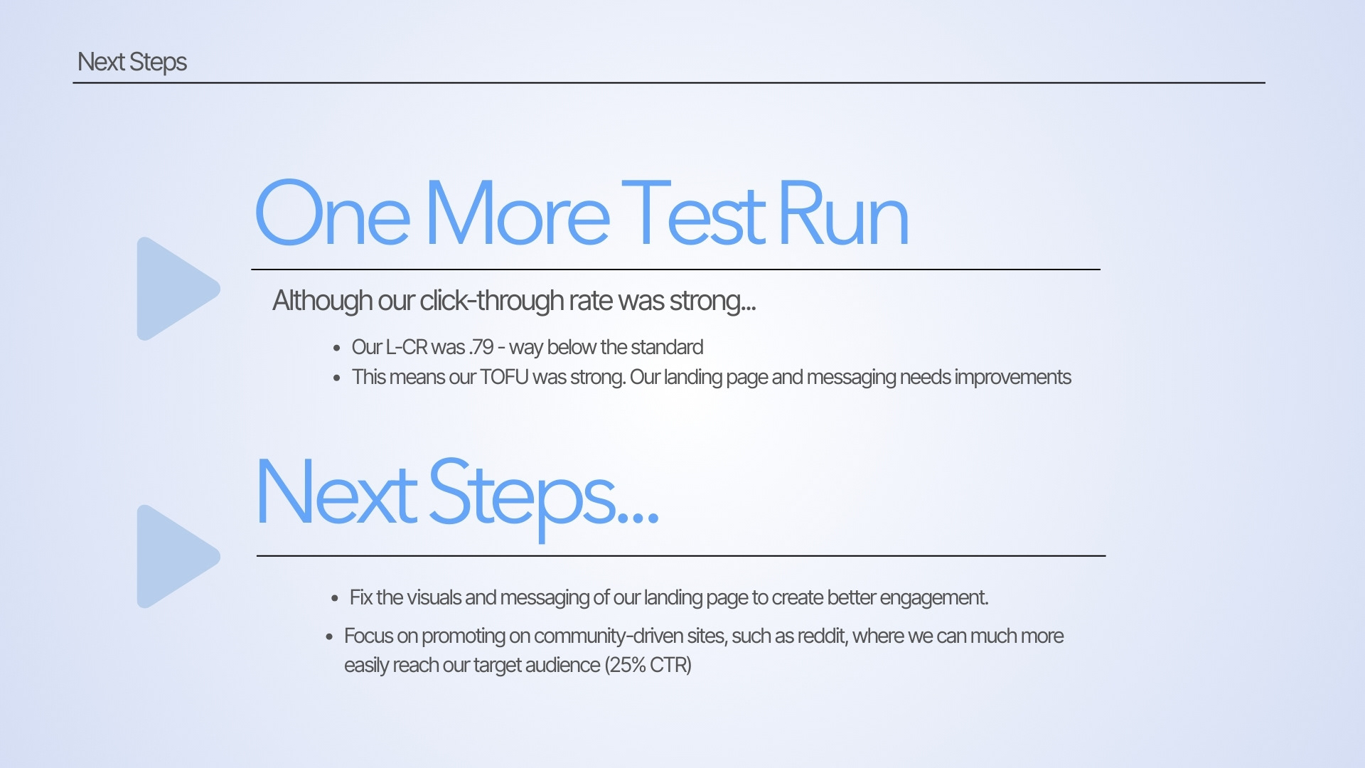 next steps