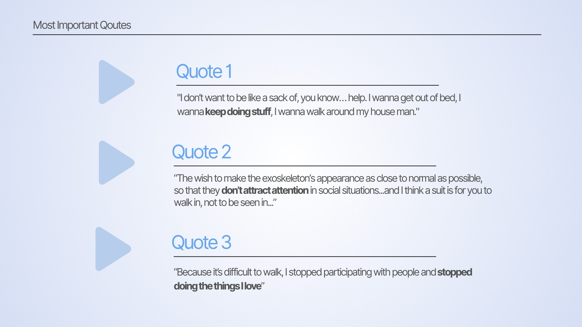 product validation key statements