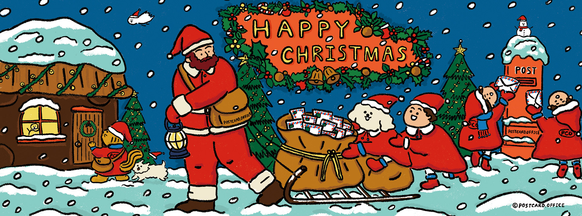 Happy Christmas Window Wide