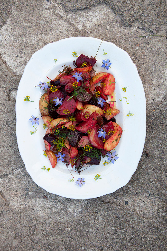 Just Food 15 | Floral Roasted Beetroot & Potato Salad