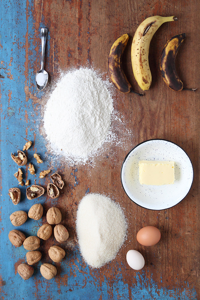 Just Food 74 | Banana & Walnut Bread Ingredients