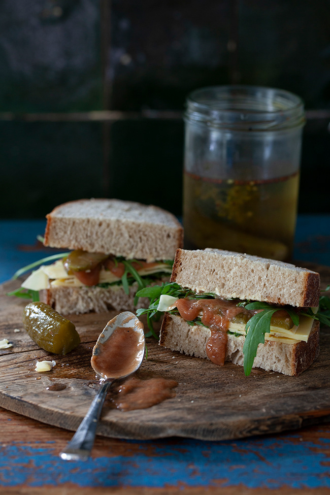 Just Food 48 | Old Cheese & Rhubarb Ketchup Sandwich
