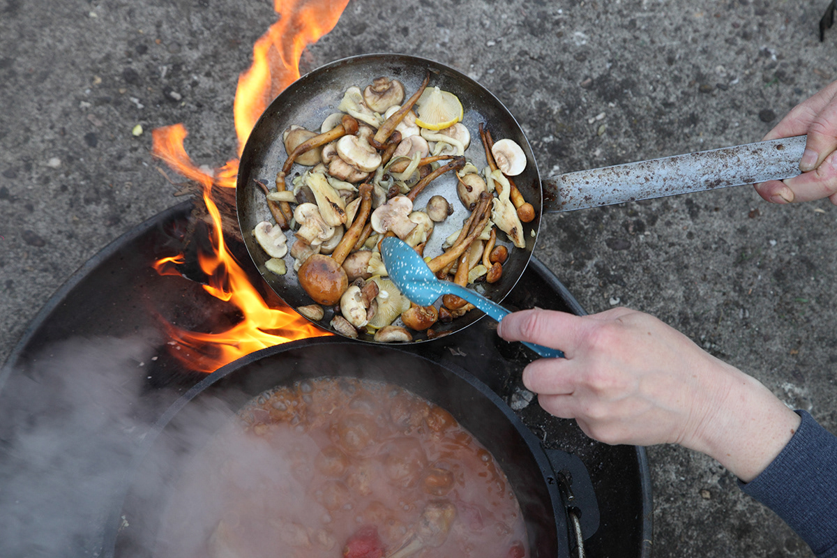 Just Food 41 | Baking mushrooms over an open fire