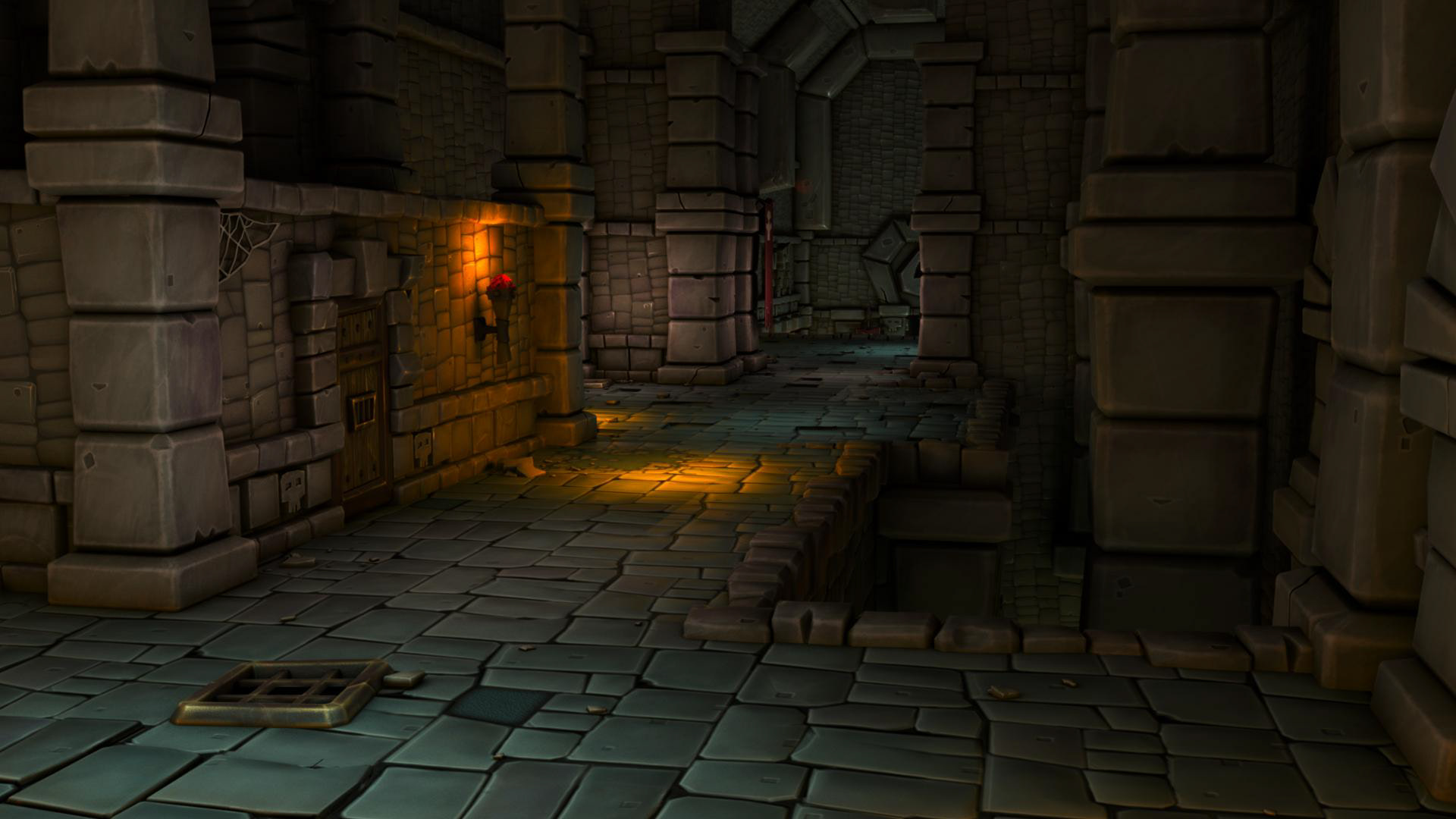 Rendering Scene with Lighting, Main Corridor