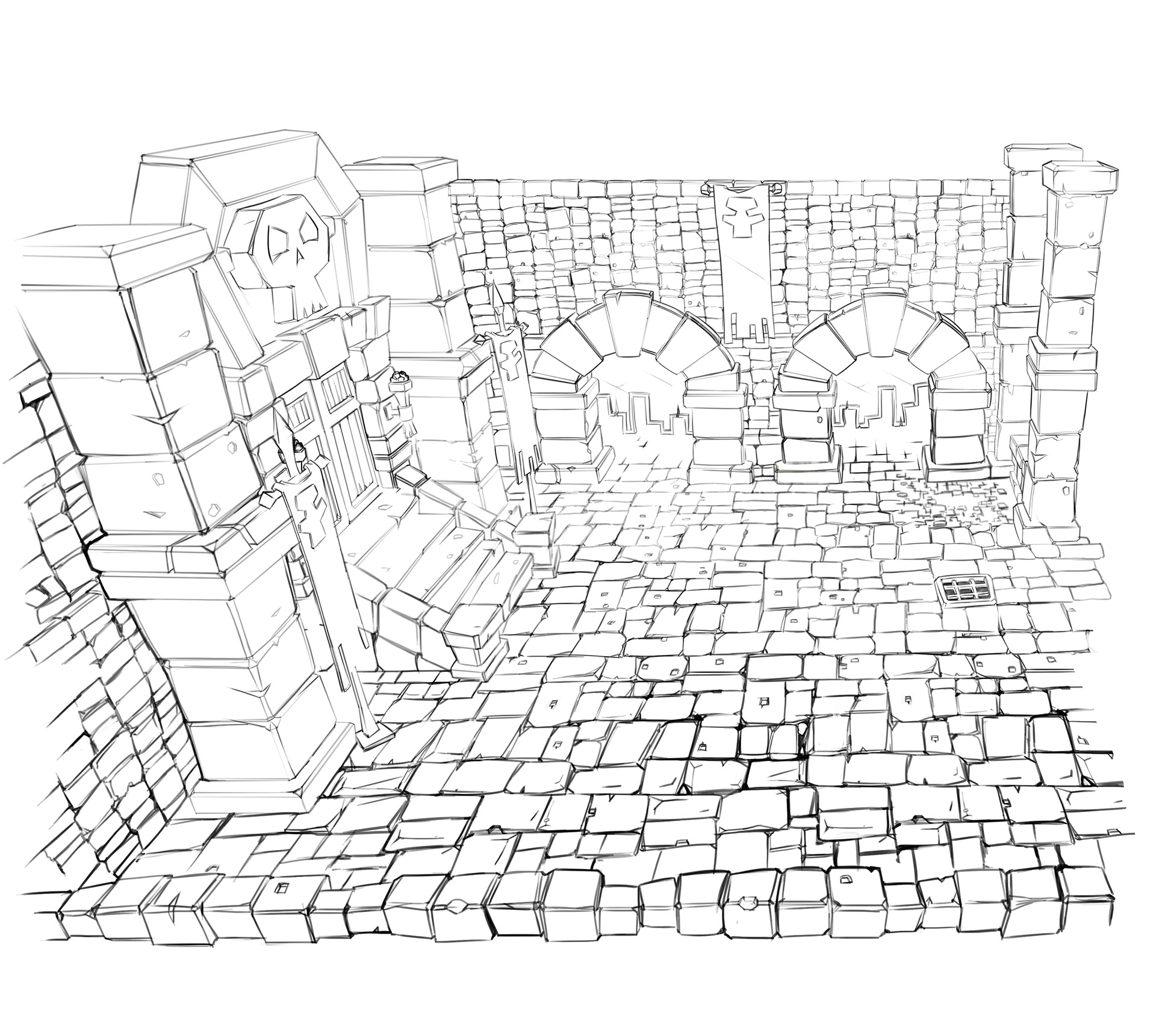 Line rendering of geometry