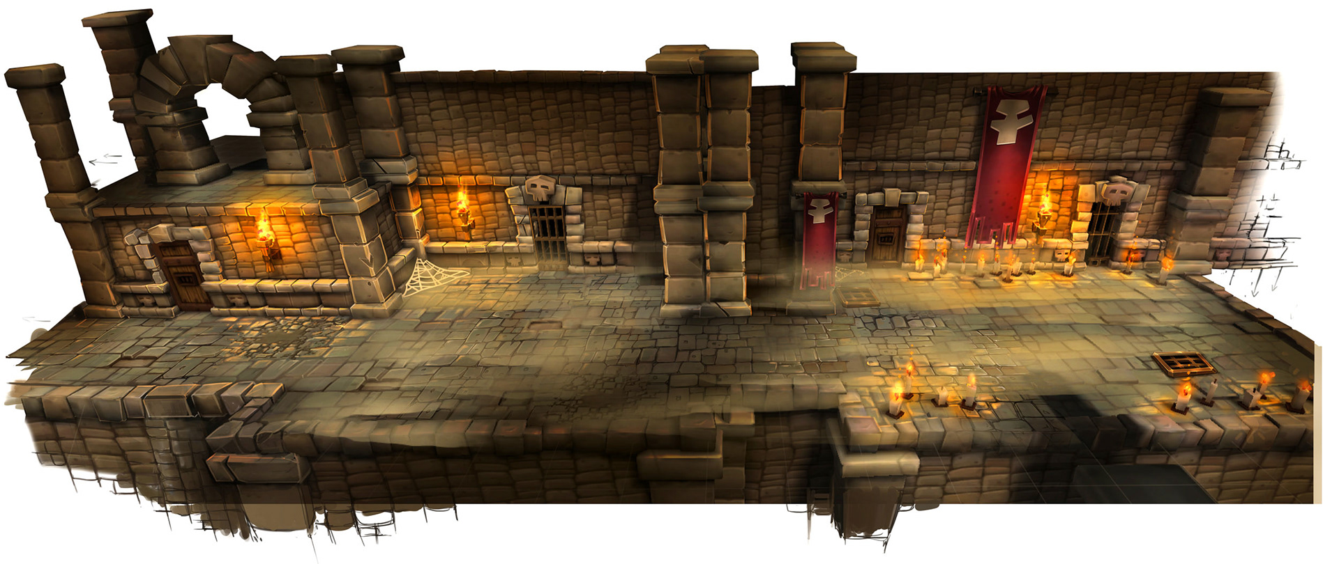 Full Scene geometry, built with models from Unity Build