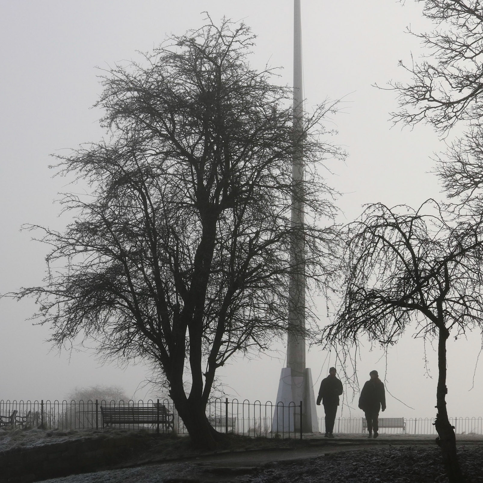 Cold and foggy morning, Queen's Park, Glasgow