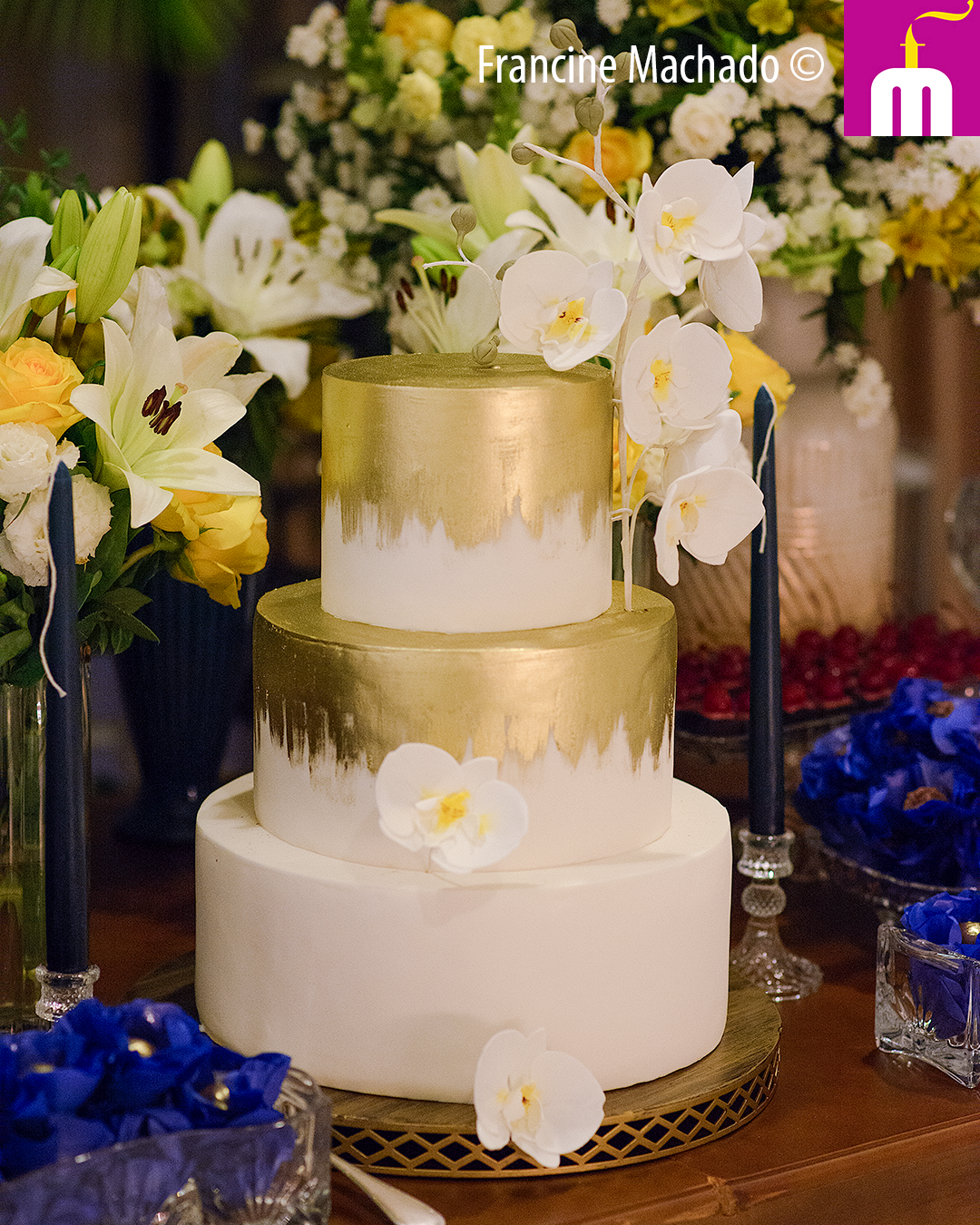 Francine Machado – Cake & Design – Bolos e Doces – Casamento Espaço Casa Branca – Jacareí – SP