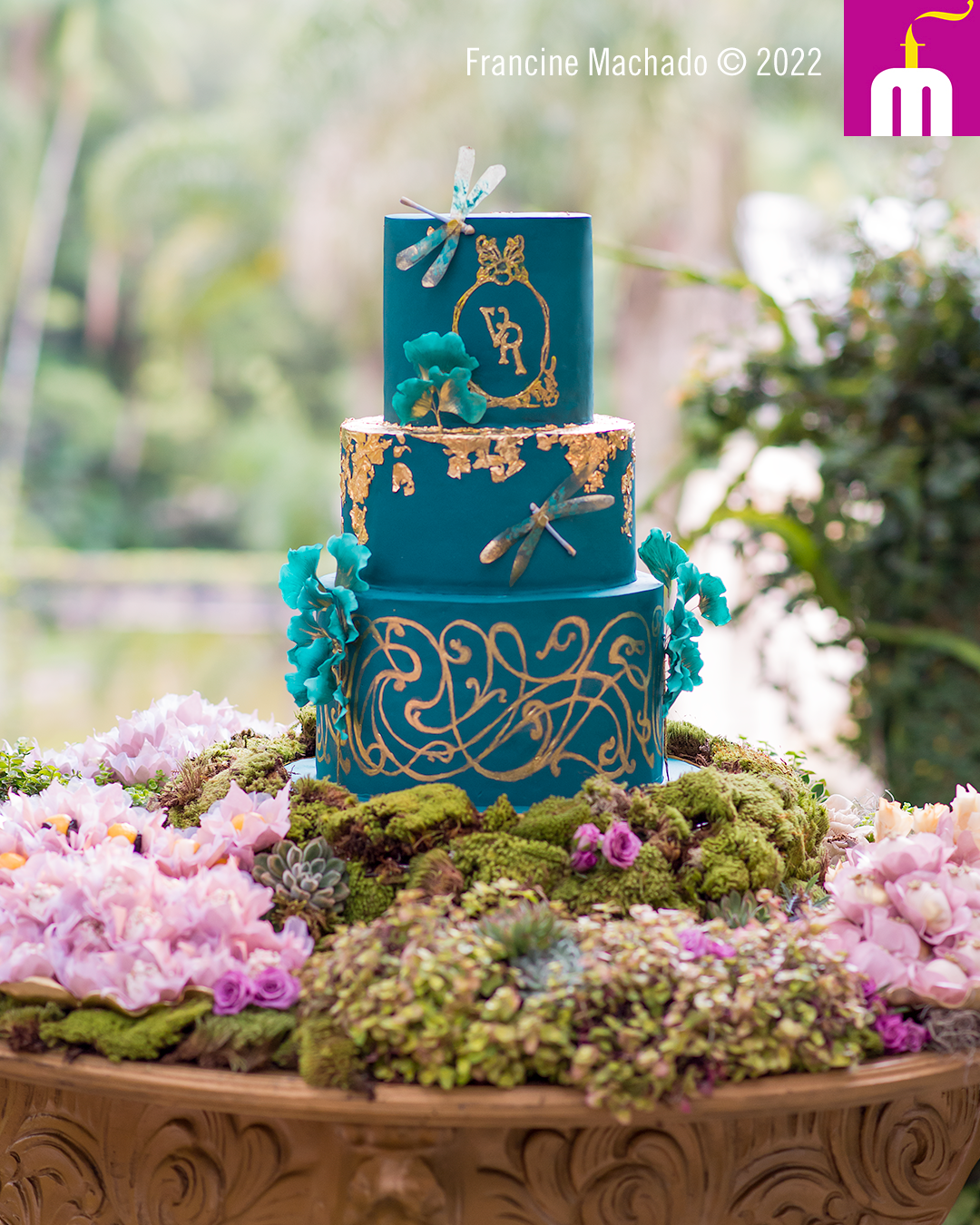 Francine Machado – Cake & Design – Bolos e Doces – Bolo de Casamento com 3 andares – Espaço Giardino – Mogi das Cruzes, SP