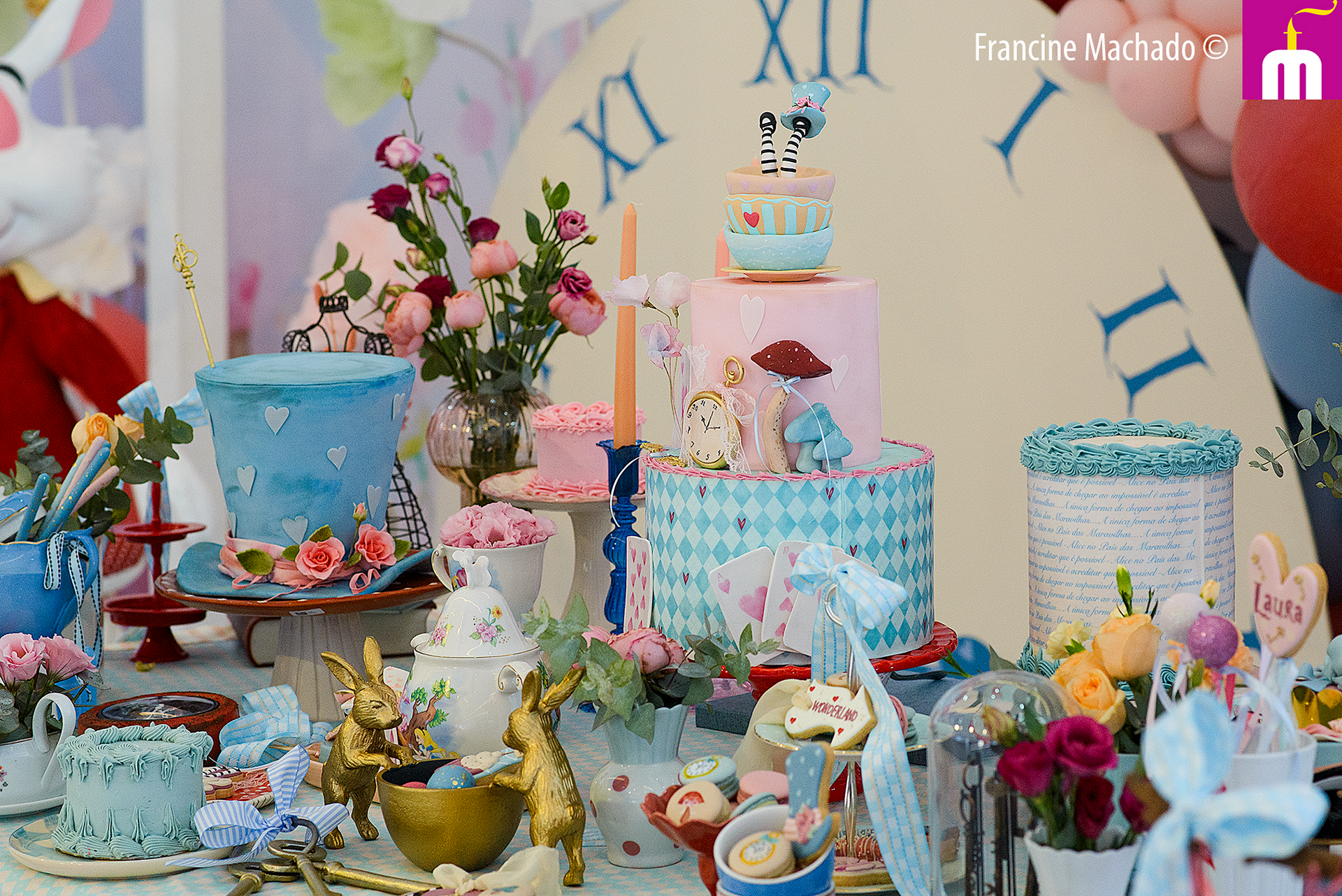 Francine Machado – Cake & Design – Bolos e Doces – Alice no País das Maravilhas – Spazio Golf – São José dos Campos, SP