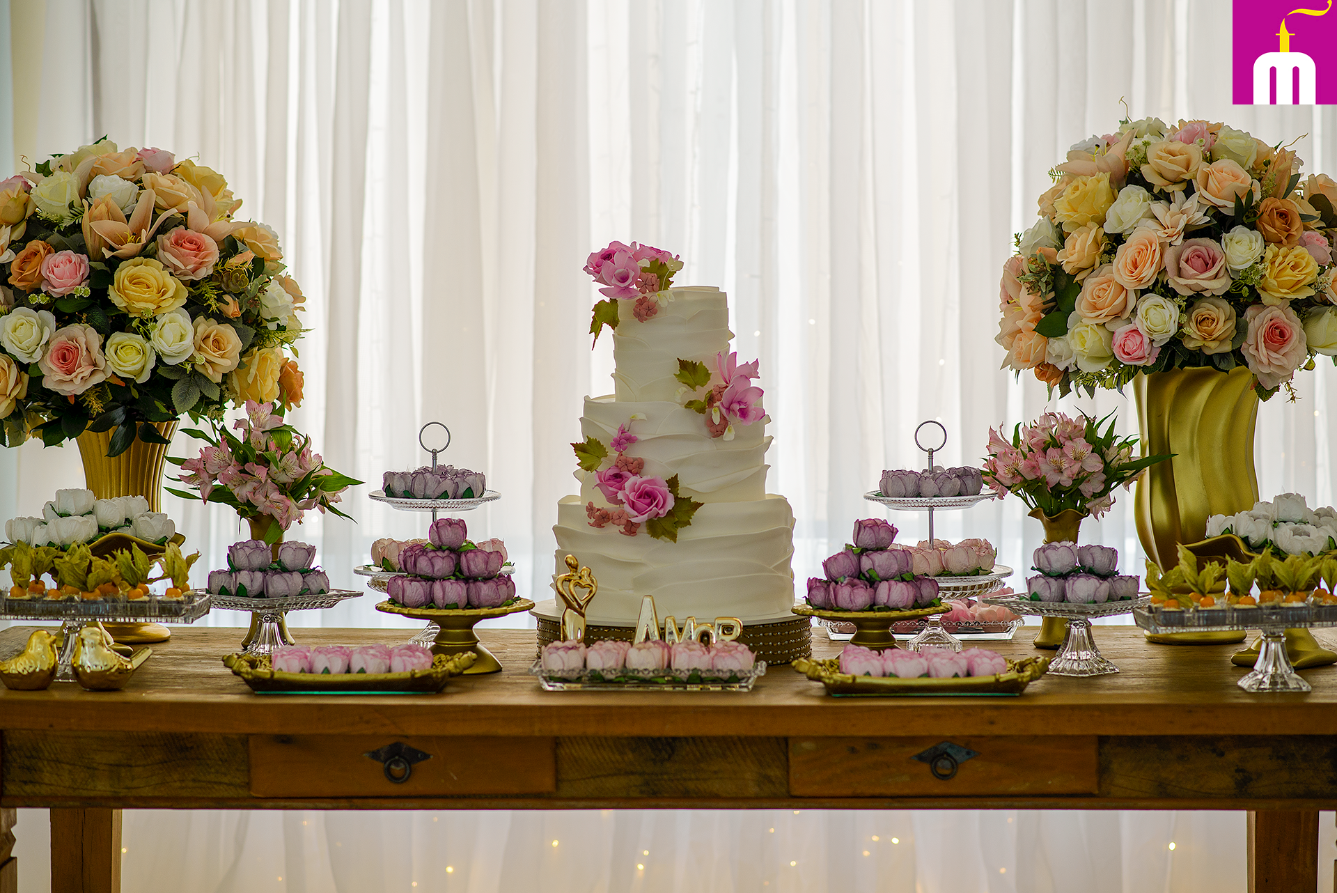 Francine Machado – Cake & Design – Bolos e Doces – Festa de Casamento – Grand Splendor – São José dos Campos, SP