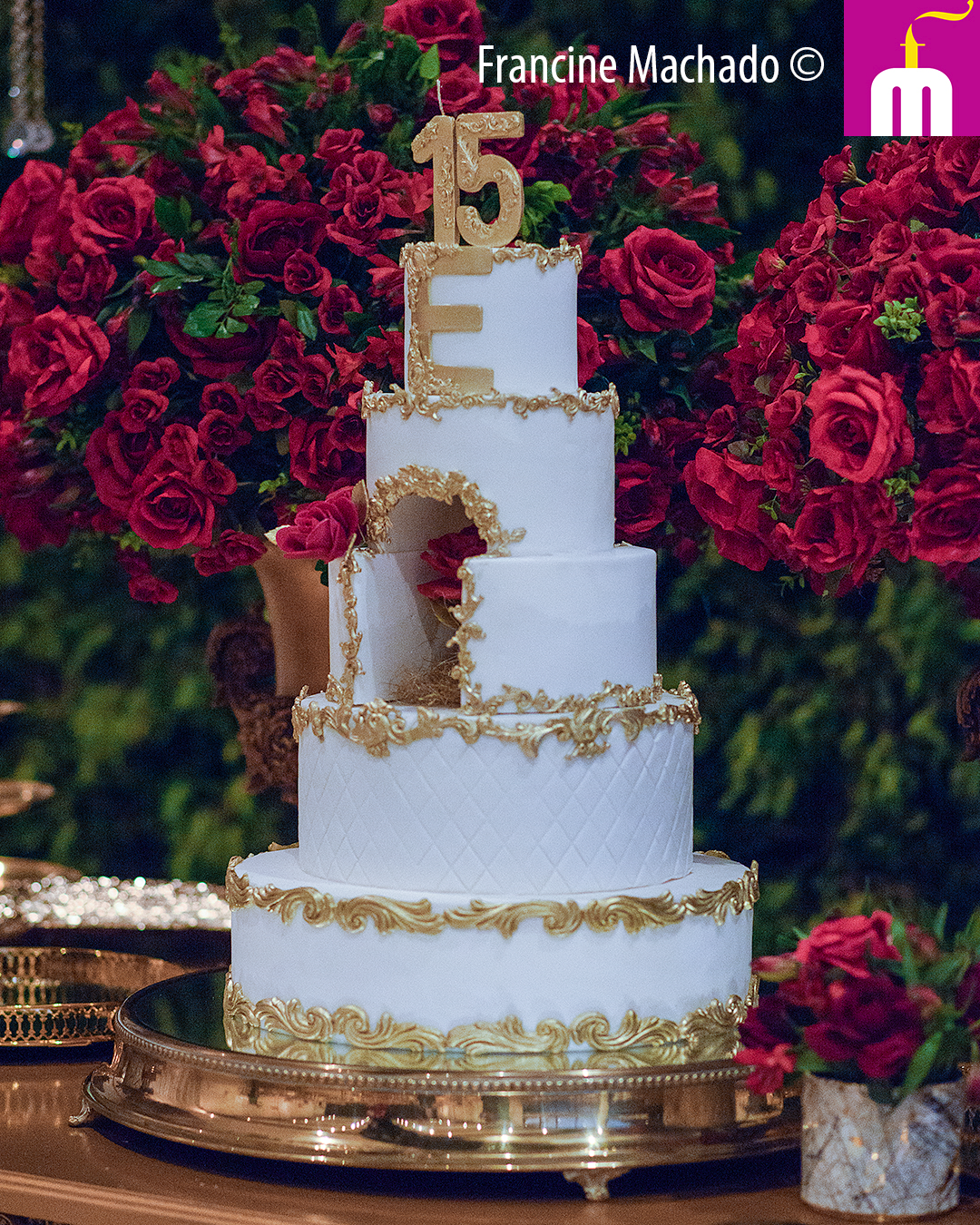 Francine Machado – Cake & Design – Bolo para Festa de 15 anos – LeSix – Jacareí, SP