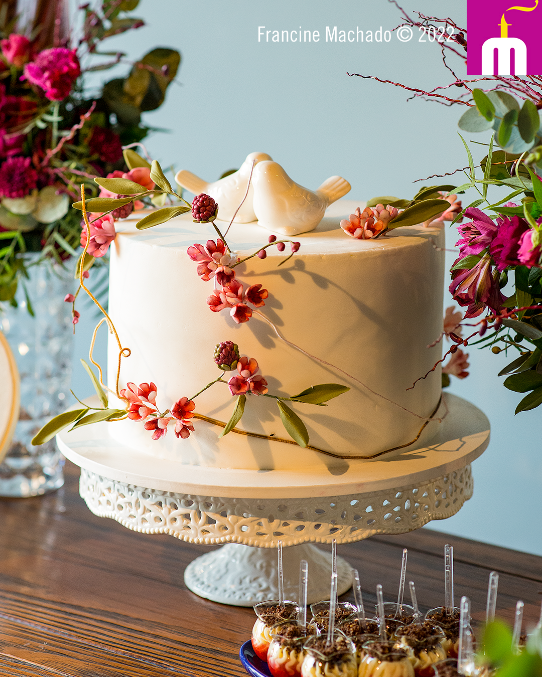 Francine Machado – Cake & Design – Bolos e Doces – Bolo e doces finos para casamento – Restaurante Amicci – São José dos Campos, SP