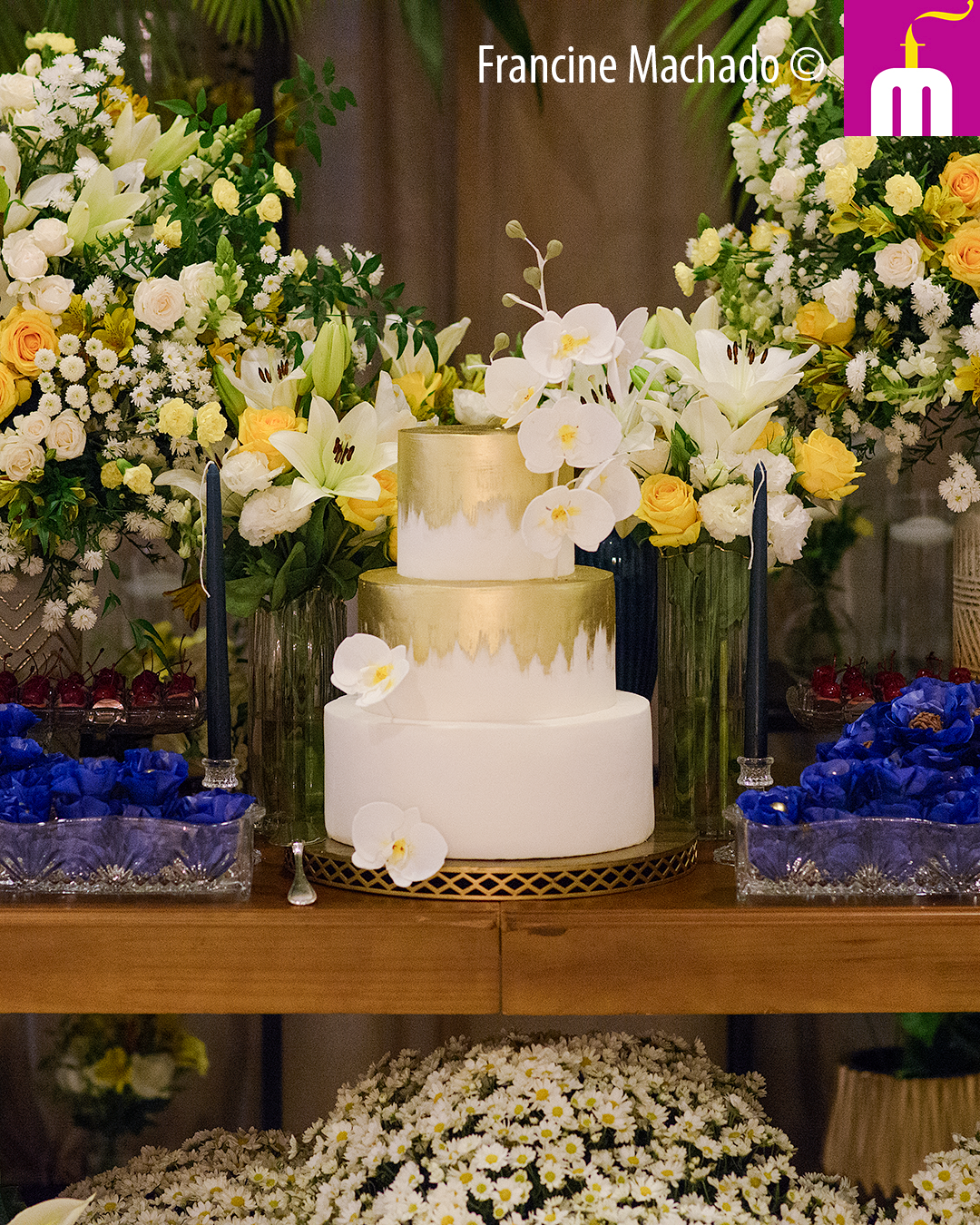 Francine Machado – Cake & Design – Bolos e Doces – Casamento Espaço Casa Branca – Jacareí – SP