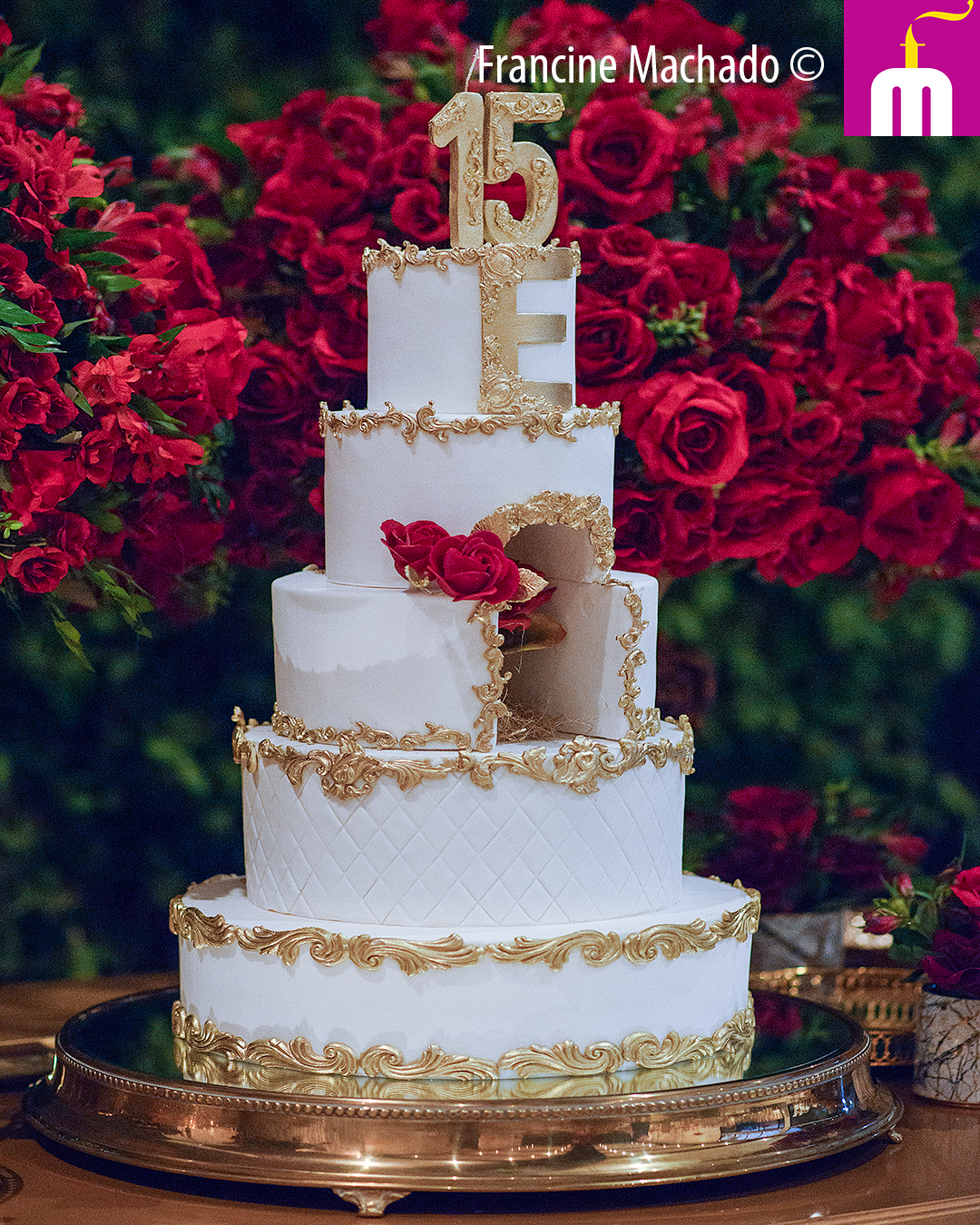 Francine Machado – Cake & Design – Bolo para Festa de 15 anos – LeSix – Jacareí, SP