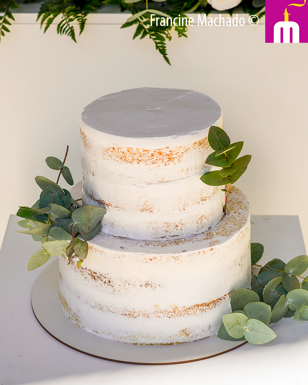Francine Machado – Cake & Design – Bolos e Doces – Bolo de Casamento 2 andares – Espaço Lagoon