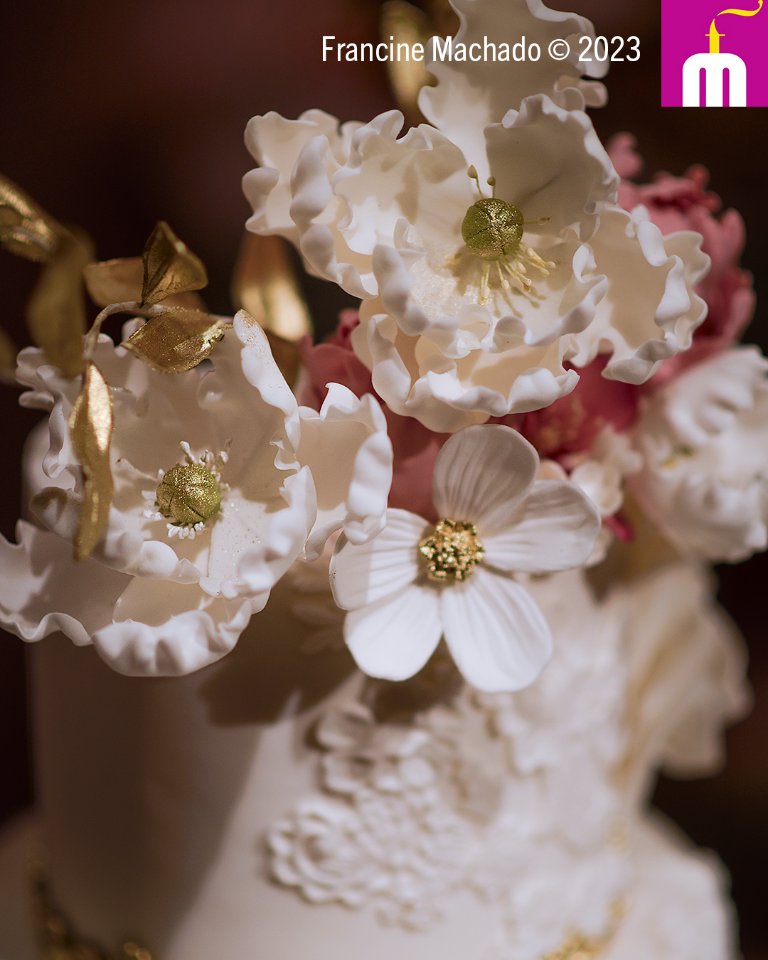 Francine Machado – Cake & Design – Bolos e Doces – Bolo de Casamento com 4 andares – Espaço LeSix – Jacareí, SP