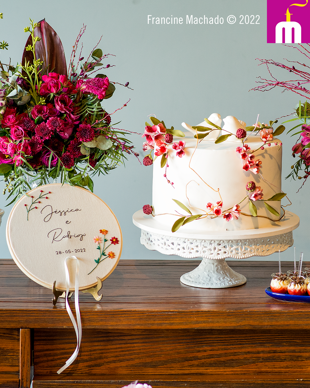Francine Machado – Cake & Design – Bolos e Doces – Bolo e doces finos para casamento – Restaurante Amicci – São José dos Campos, SP