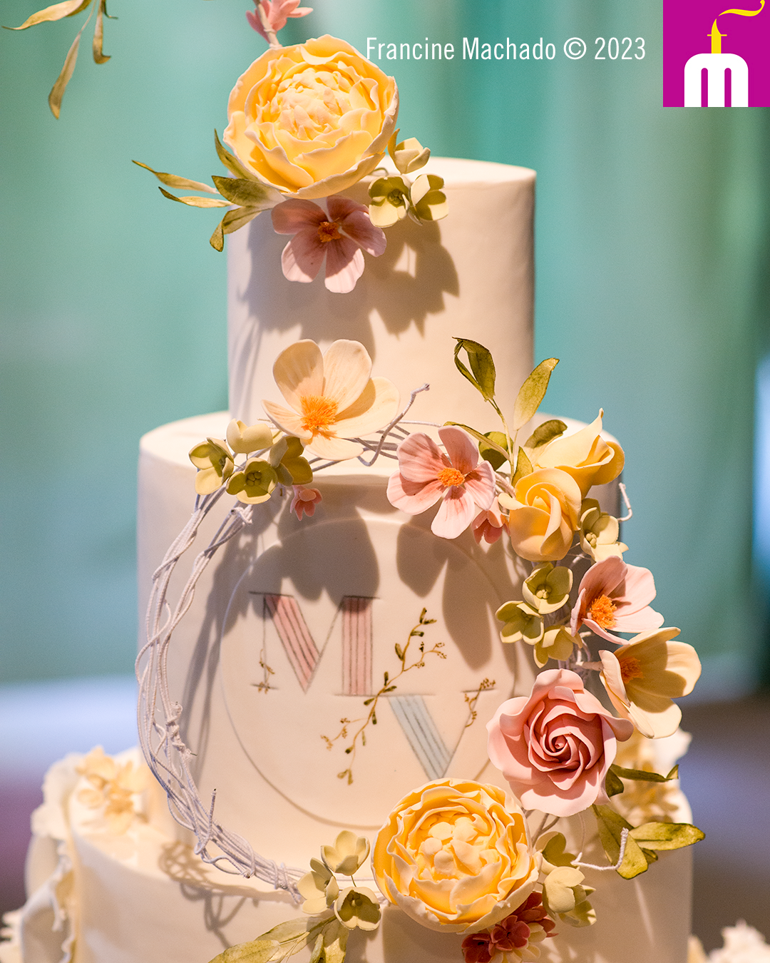 Francine Machado – Cake & Design – Bolos e Doces – Casamento no Espaço LeSix em Jacareí, SP.