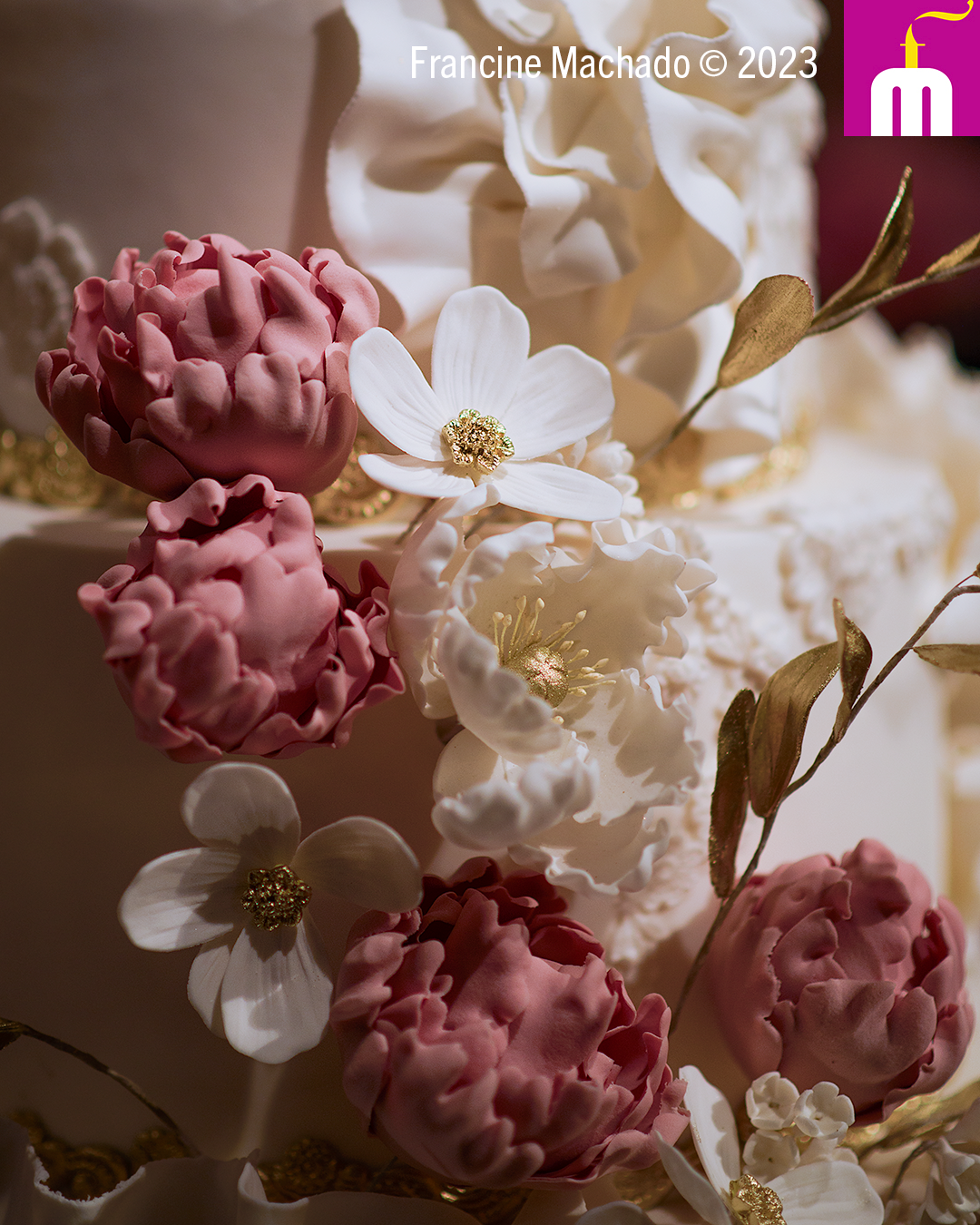 Francine Machado – Cake & Design – Bolos e Doces – Bolo de Casamento com 4 andares – Espaço LeSix – Jacareí, SP