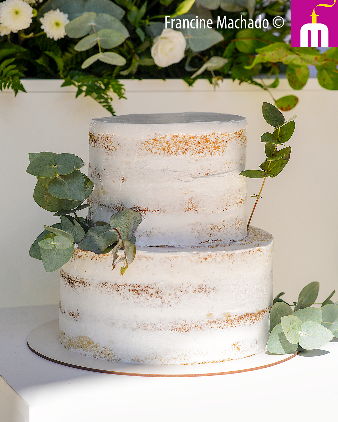 Francine Machado – Cake & Design – Bolos e Doces – Bolo de Casamento 2 andares – Espaço Lagoon