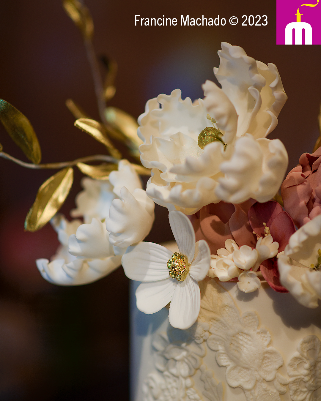 Francine Machado – Cake & Design – Bolos e Doces – Bolo de Casamento com 4 andares – Espaço LeSix – Jacareí, SP