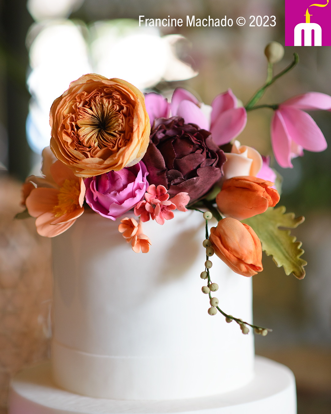 Francine Machado – Cake & Design – Bolos e Doces – Bolo de Casamento com 3 andares – Espaço LeSix – Jacareí, SP