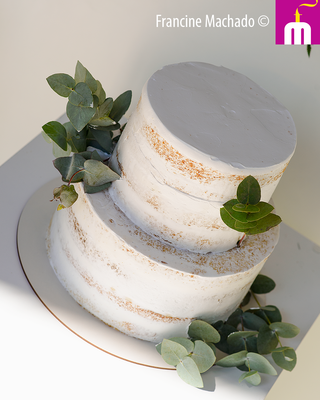 Francine Machado – Cake & Design – Bolos e Doces – Bolo de Casamento 2 andares – Espaço Lagoon