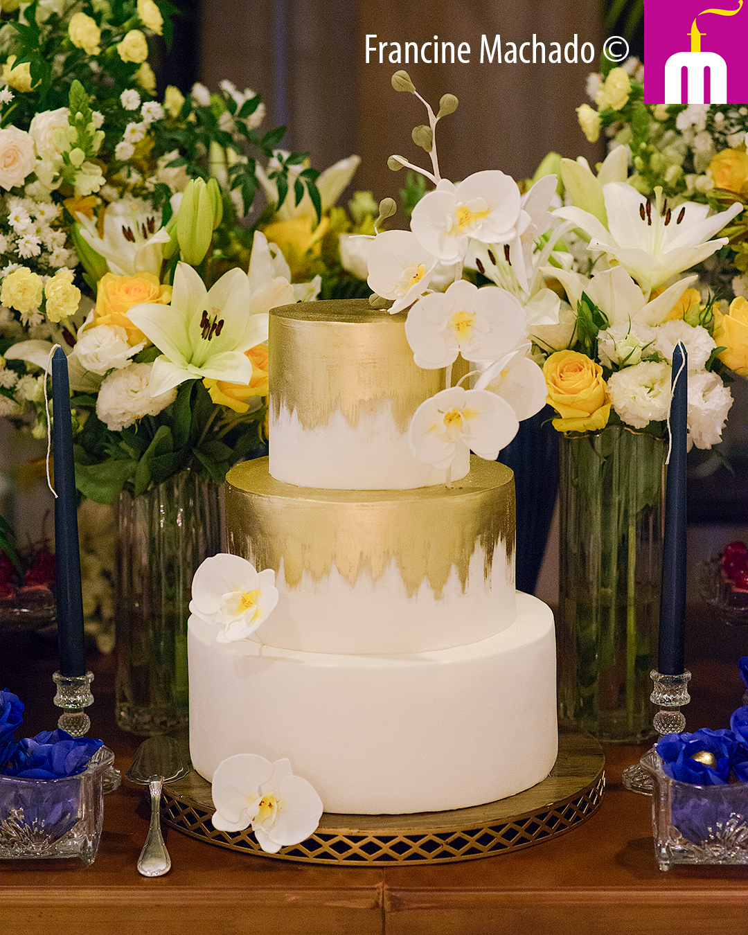 Francine Machado – Cake & Design – Bolos e Doces – Casamento Espaço Casa Branca – Jacareí – SP