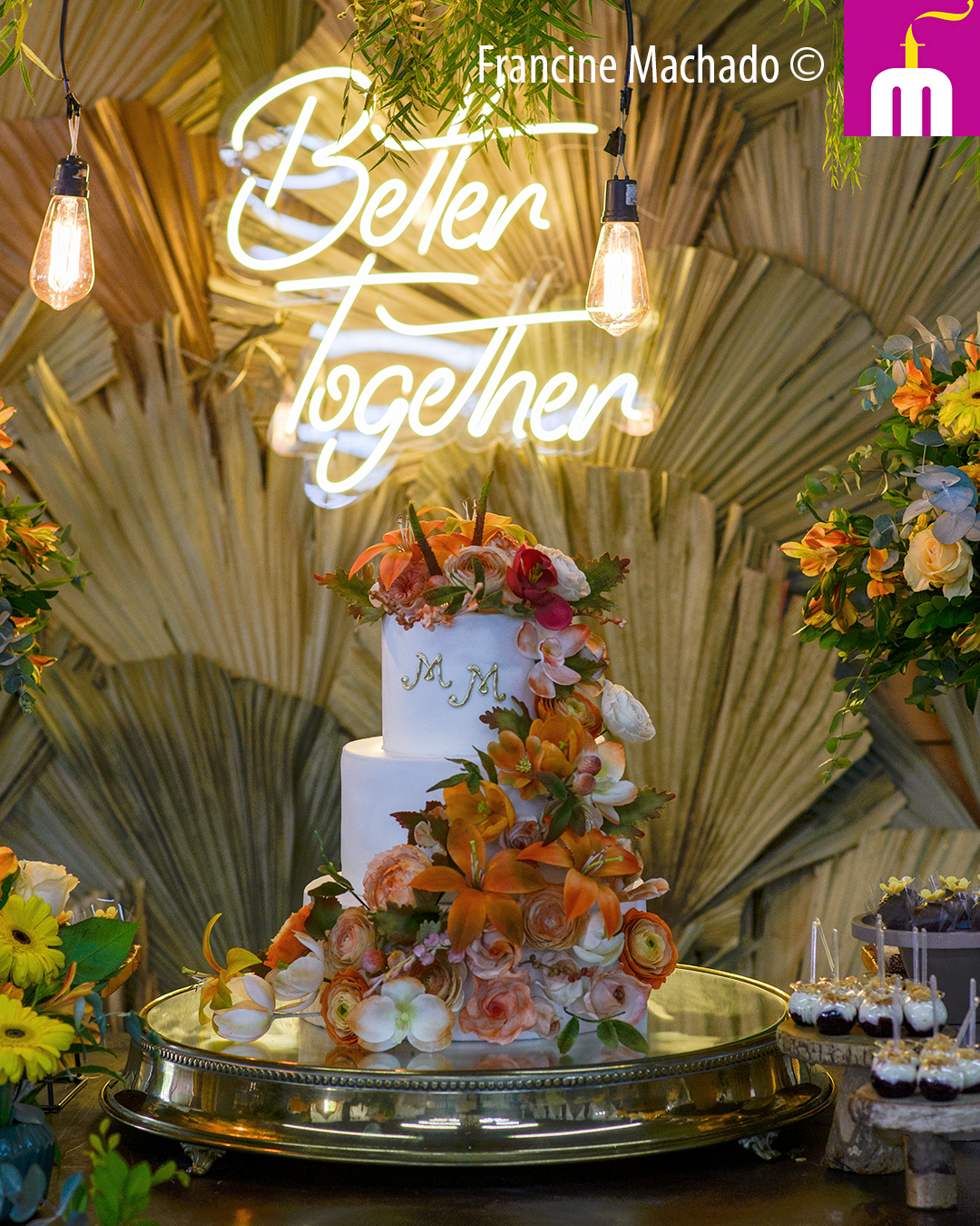 Francine Machado – Cake & Design – Bolos e Doces – Casamento Espaço Beira Rio – São José dos Campos, SP