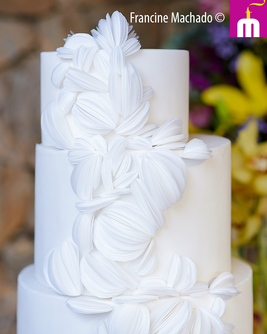 Francine Machado – Cake & Design – Bolos e Doces – Bolo de casamento de 3 andares - Pousada do Quilombo – São Bento do Sapucaí, MG
