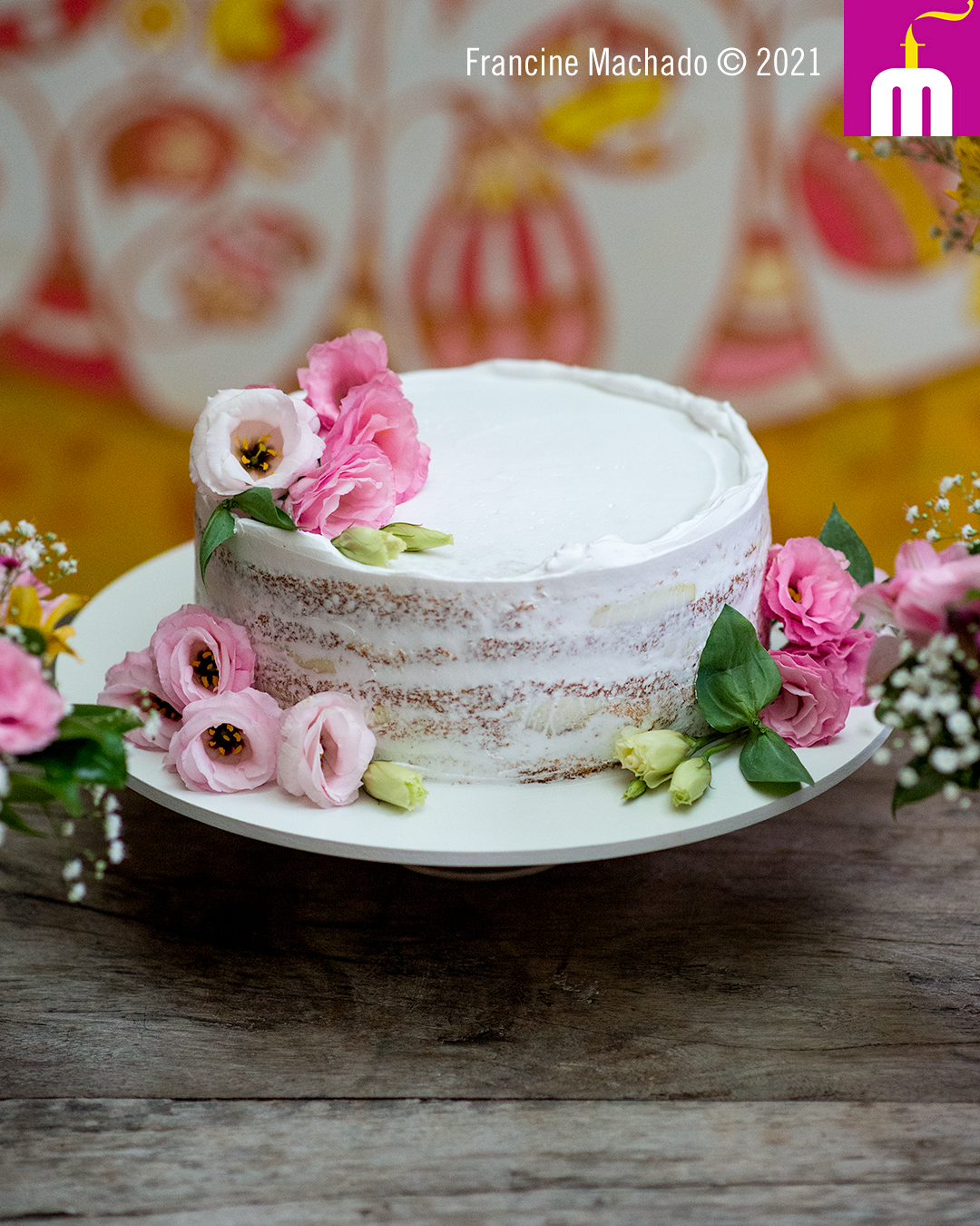 Bolos e Doces Francine Machado – Cake & Design – Bolo de Casamento 1 andar – São José dos Campos (SJC), SP