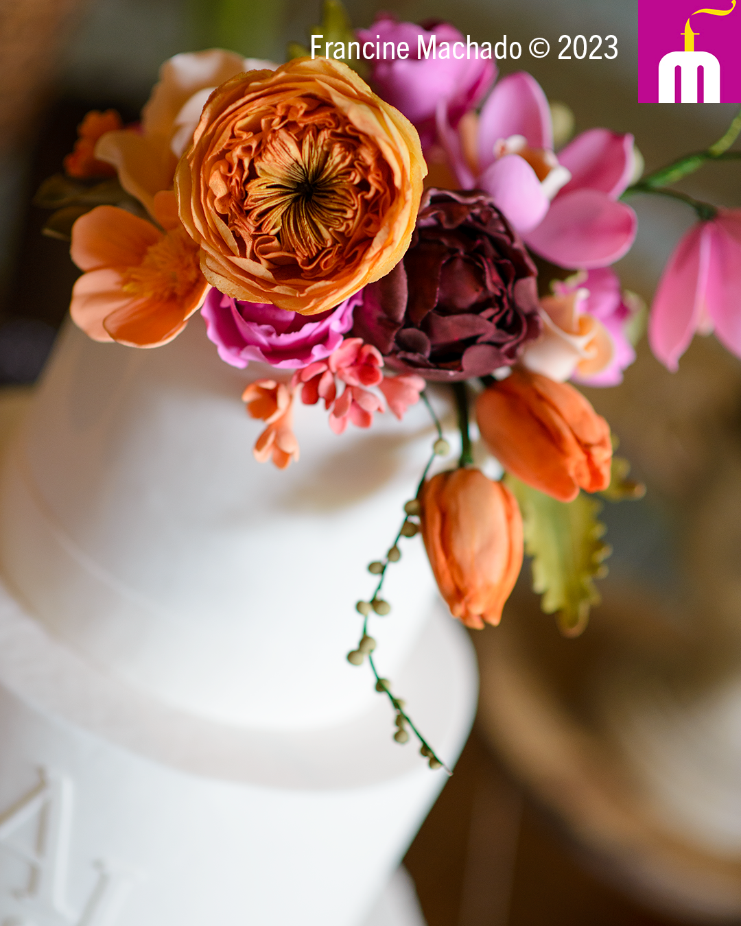 Francine Machado – Cake & Design – Bolos e Doces – Bolo de Casamento com 3 andares – Espaço LeSix – Jacareí, SP
