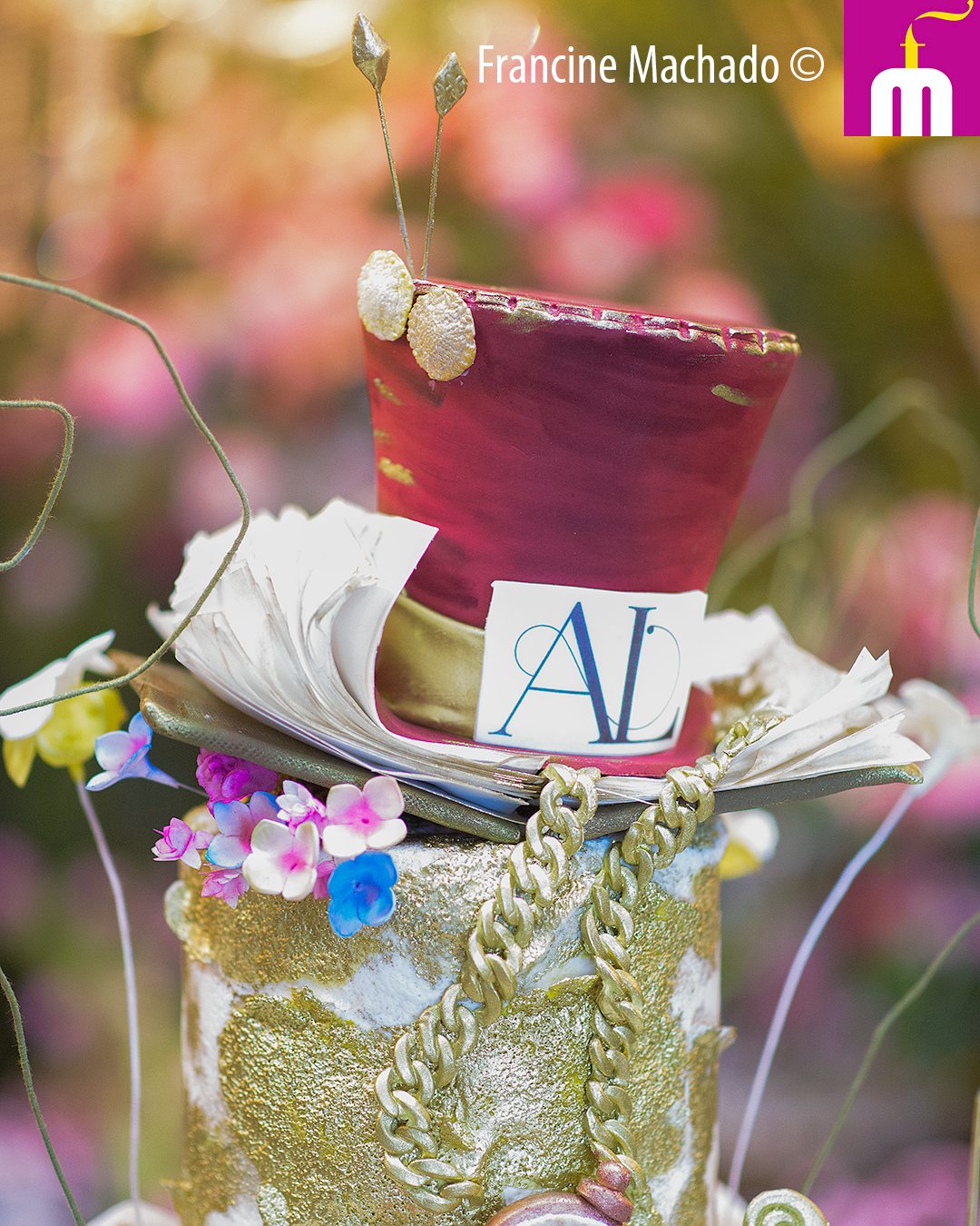 Francine Machado – Cake & Design – Bolos e Doces - Bolo para Festa de 15 anos – Alice no País das Maravilhas