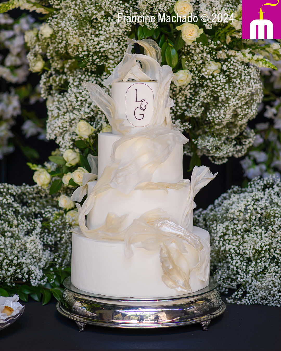Francine Machado – Cake & Design – Bolos e Doces – Bolo de casamento com 4 andares – Fazenda Fortaleza – Taubaté, SP