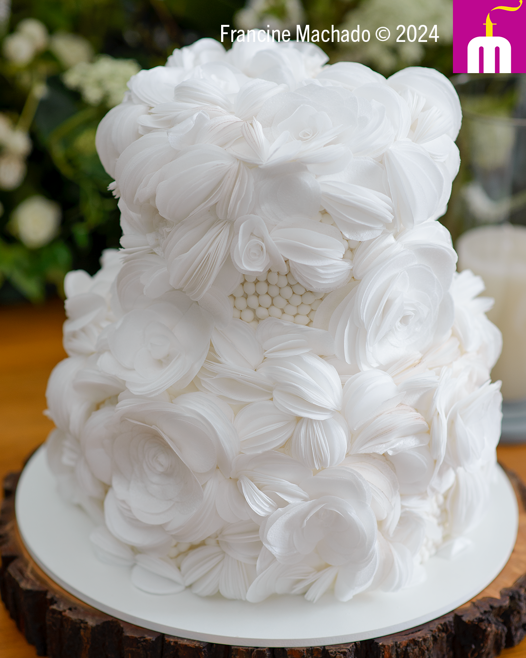 Francine Machado – Cake & Design – Bolos e Doces – Bolo de casamento com 2 andares – Casa Giardino, Mogi das Cruzes, SP