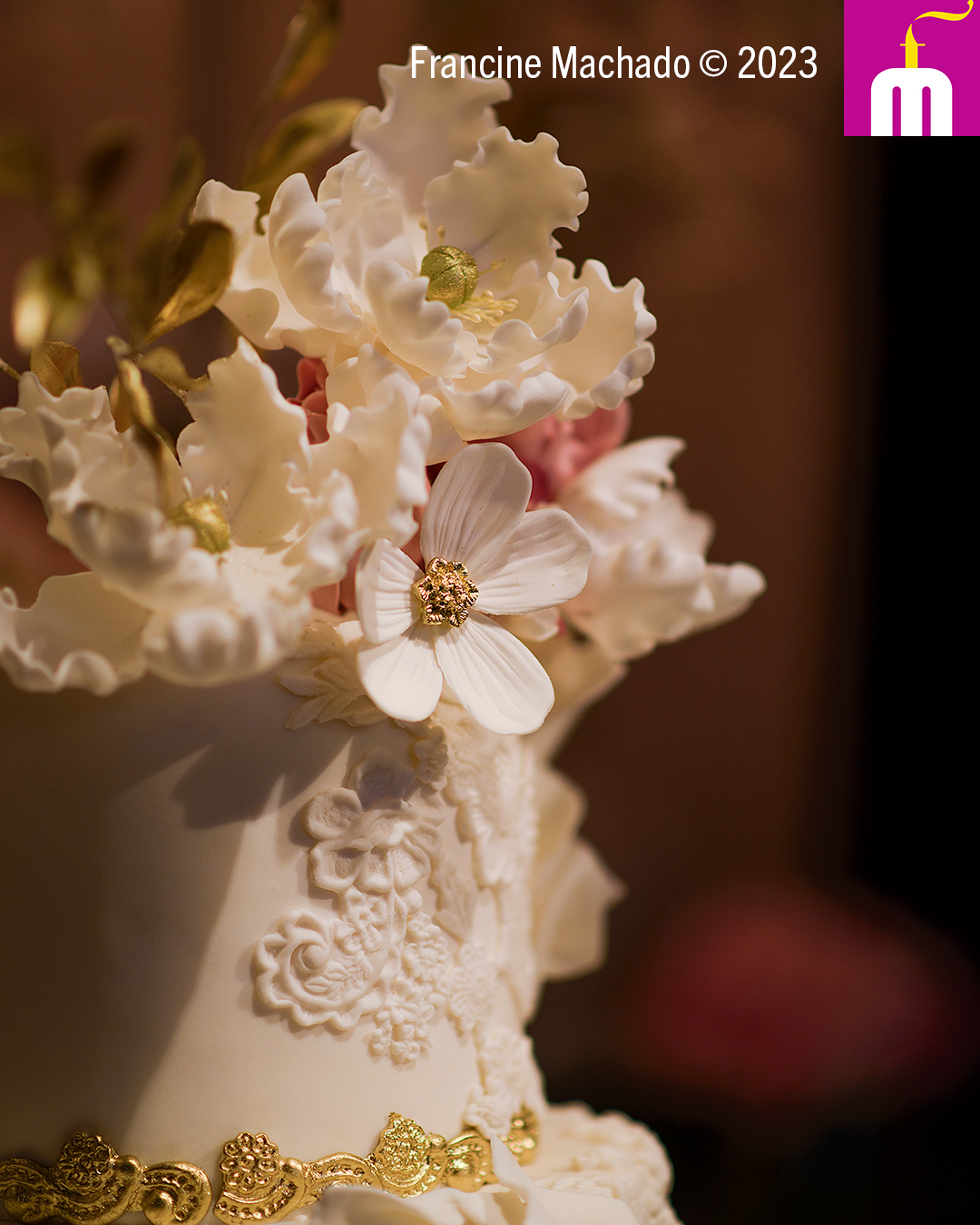 Francine Machado – Cake & Design – Bolos e Doces – Bolo de Casamento com 4 andares – Espaço LeSix – Jacareí, SP